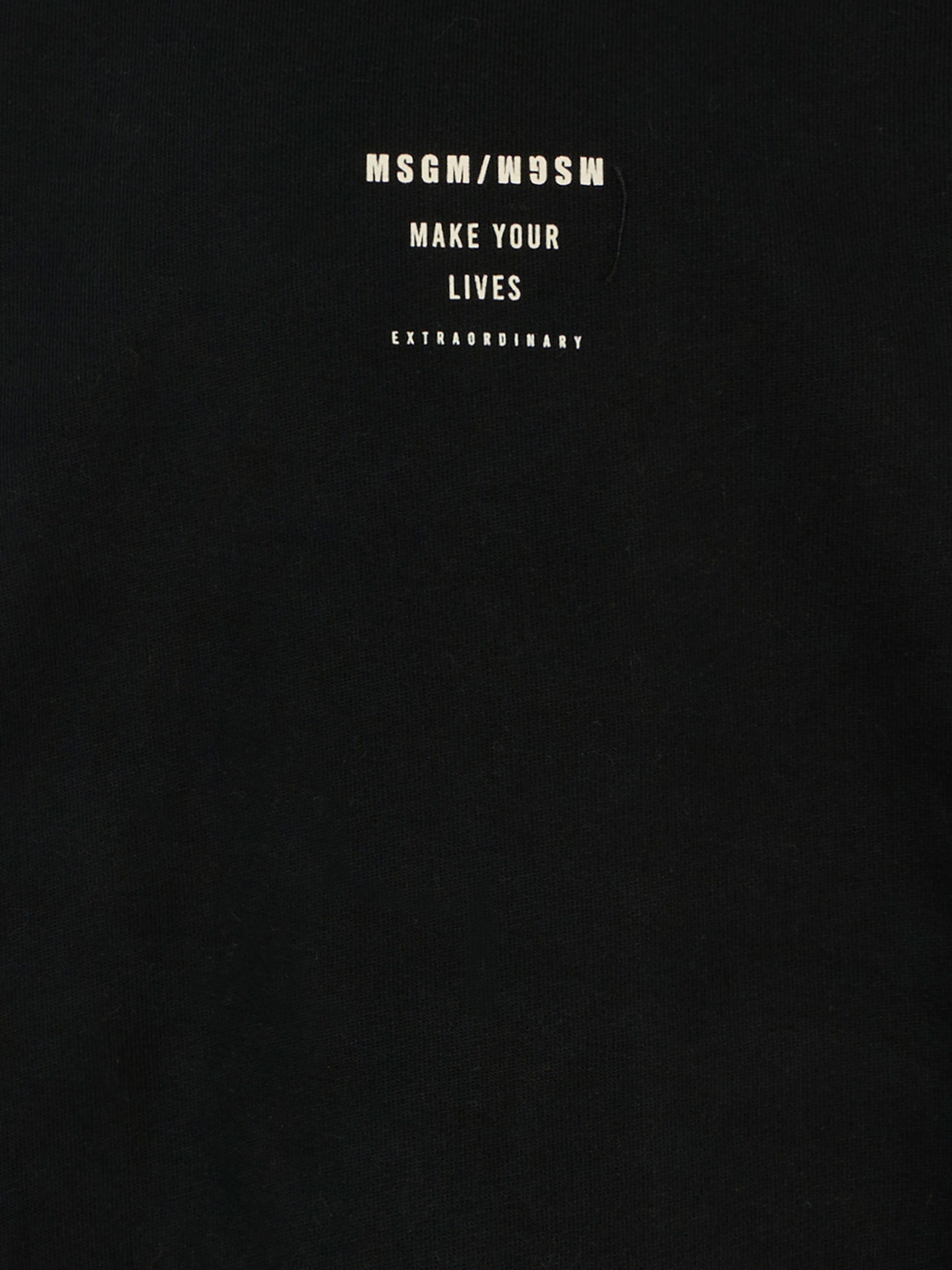 Felpa nera per bambino con logo,Msgm Kids,F5MSJBSW214 110