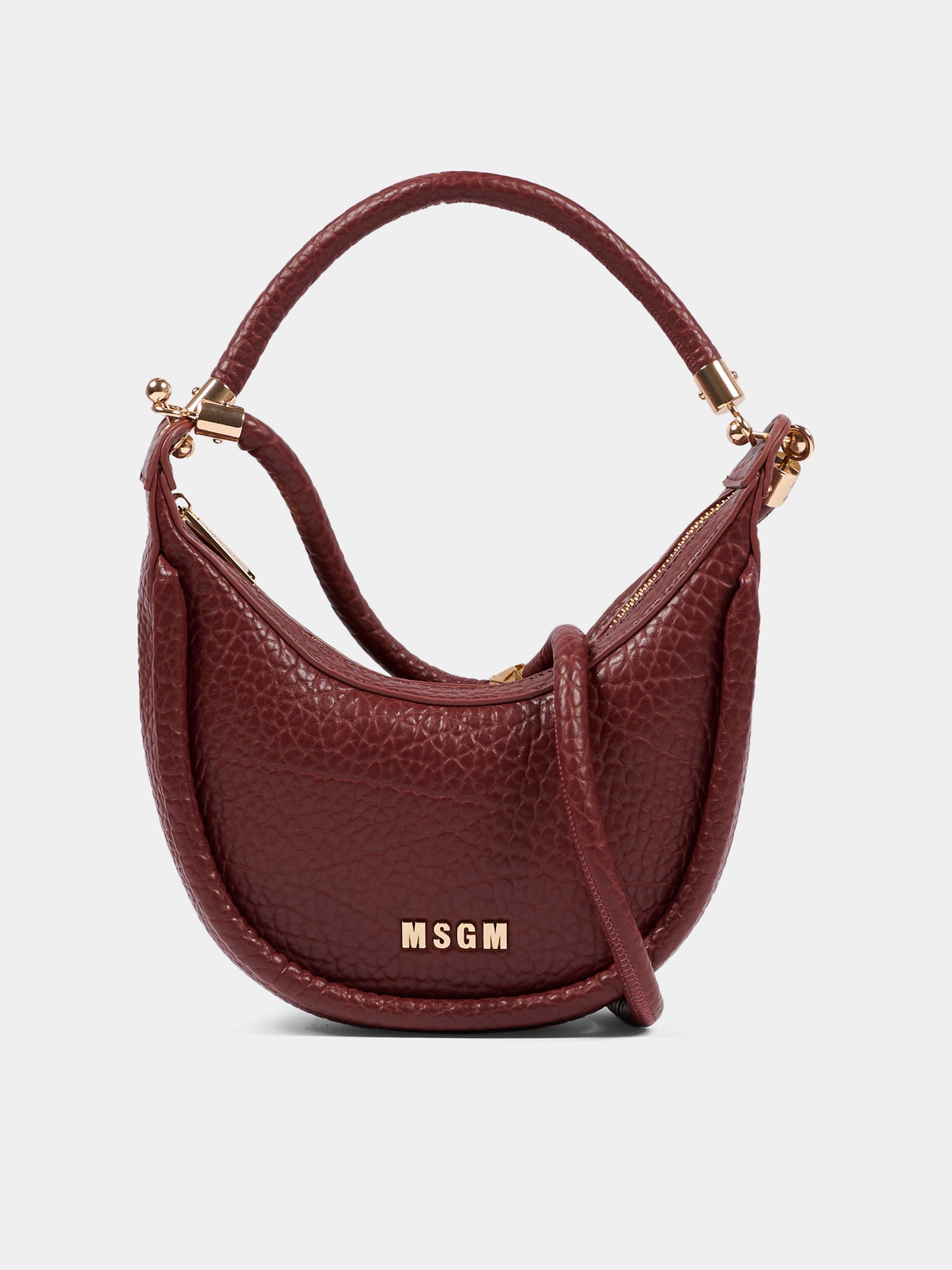 Borsa bordeaux per bambina con logo,Msgm Kids,F5MSJGBA096 MS034
