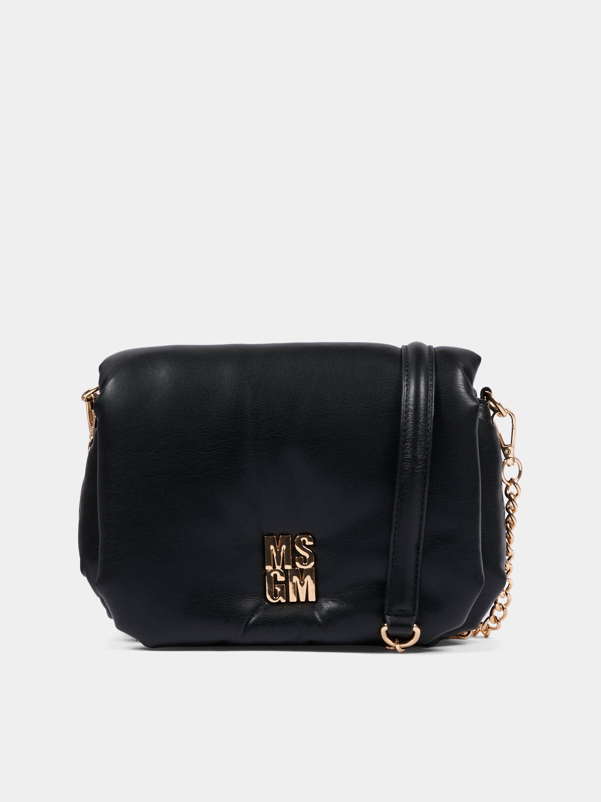 Borsa nera per bambina con logo,Msgm Kids,F5MSJGBA100 110