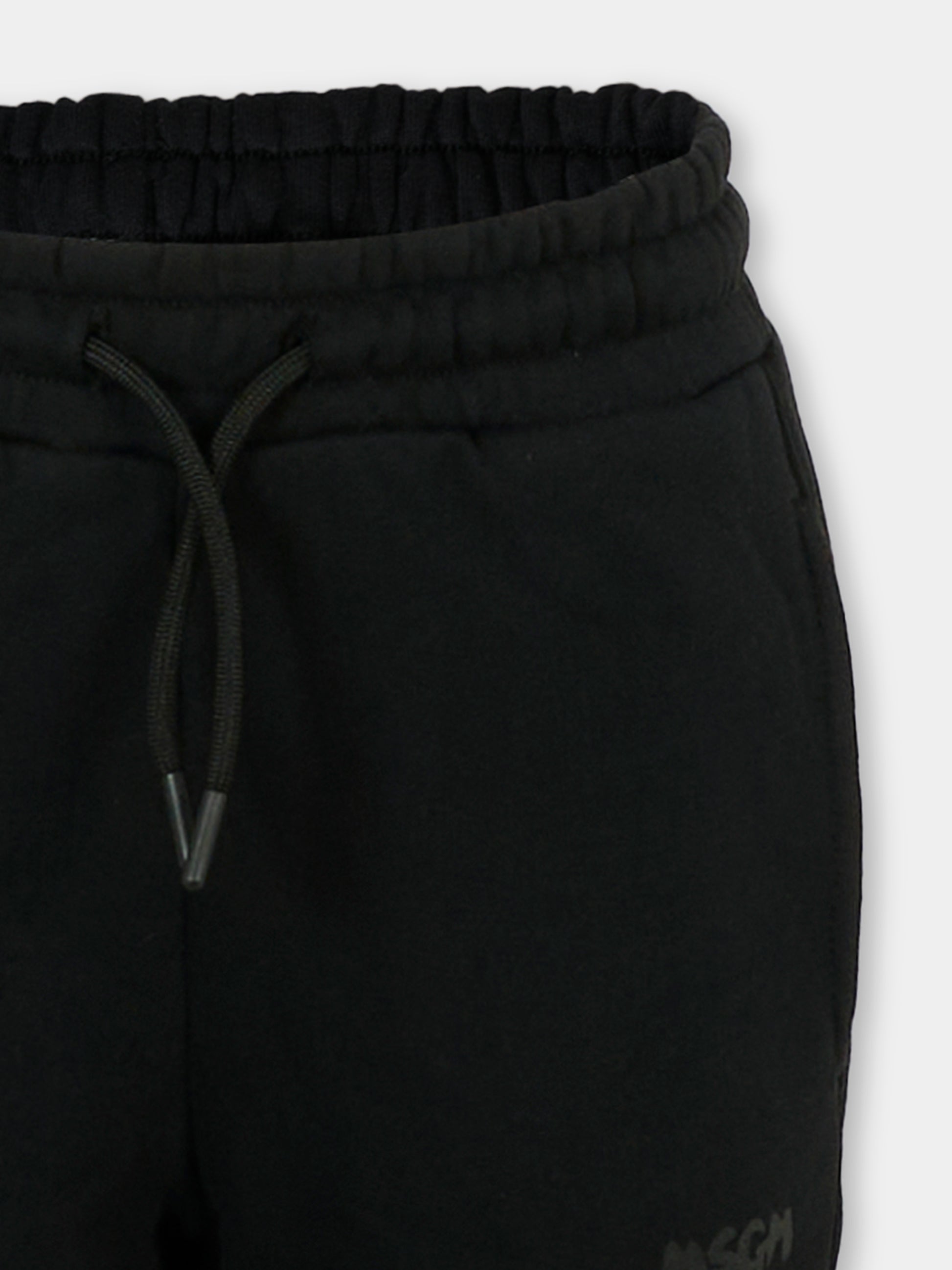 Pantaloni neri per bambini con logo,Msgm Kids,F5MSJUFP023 110