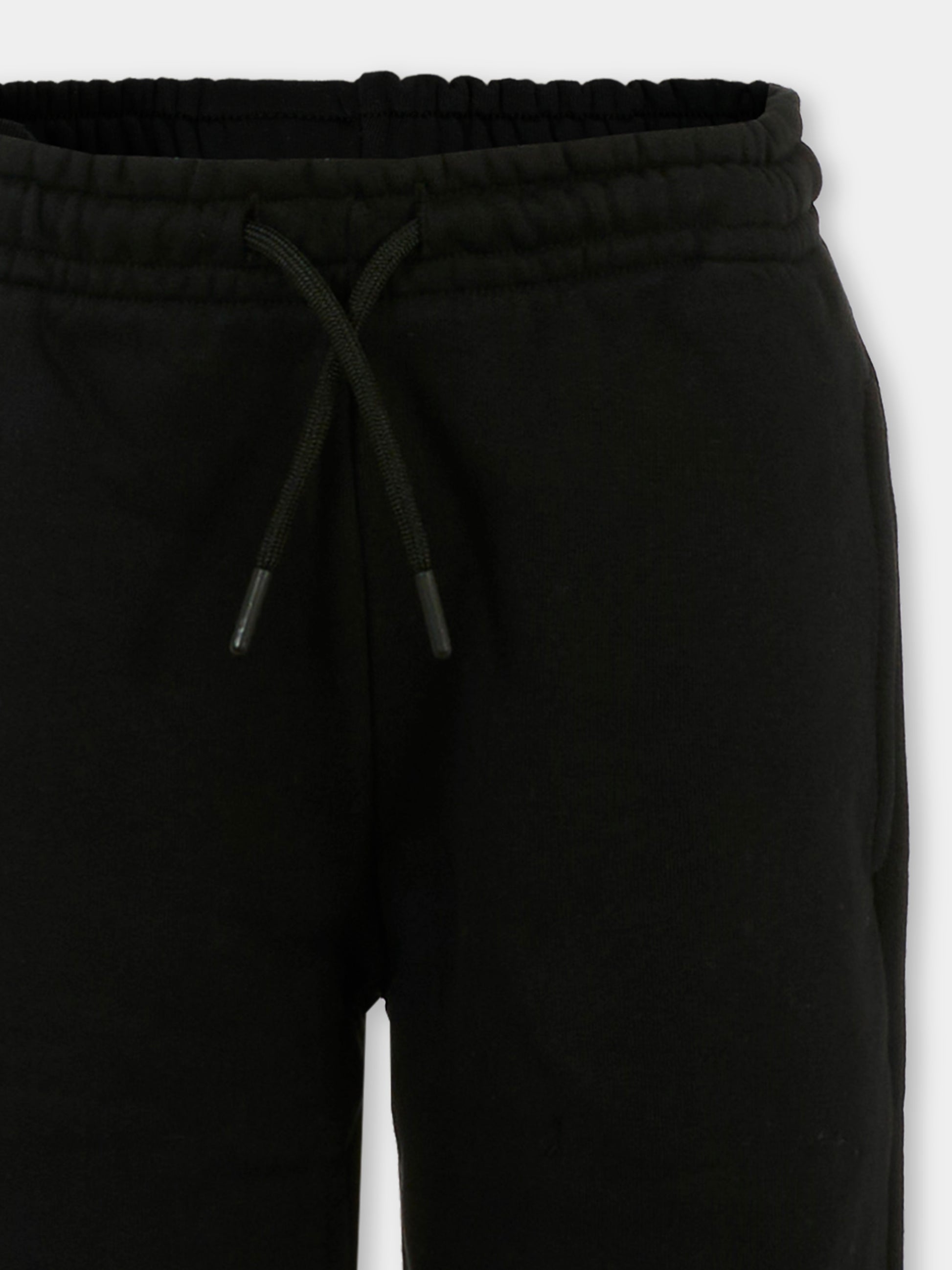 Pantaloni neri per bambini con logo bianco,Msgm Kids,F5MSJUFP024 110