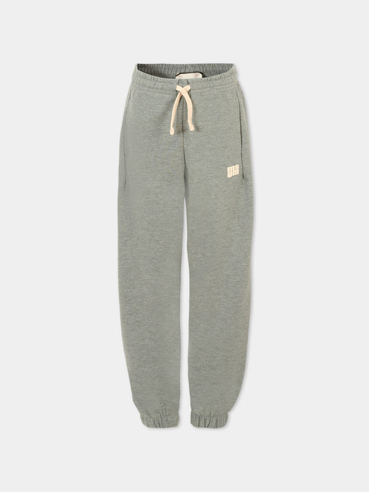 Pantaloni grigi per bambini con logo,Msgm Kids,F5MSJUFP277 104