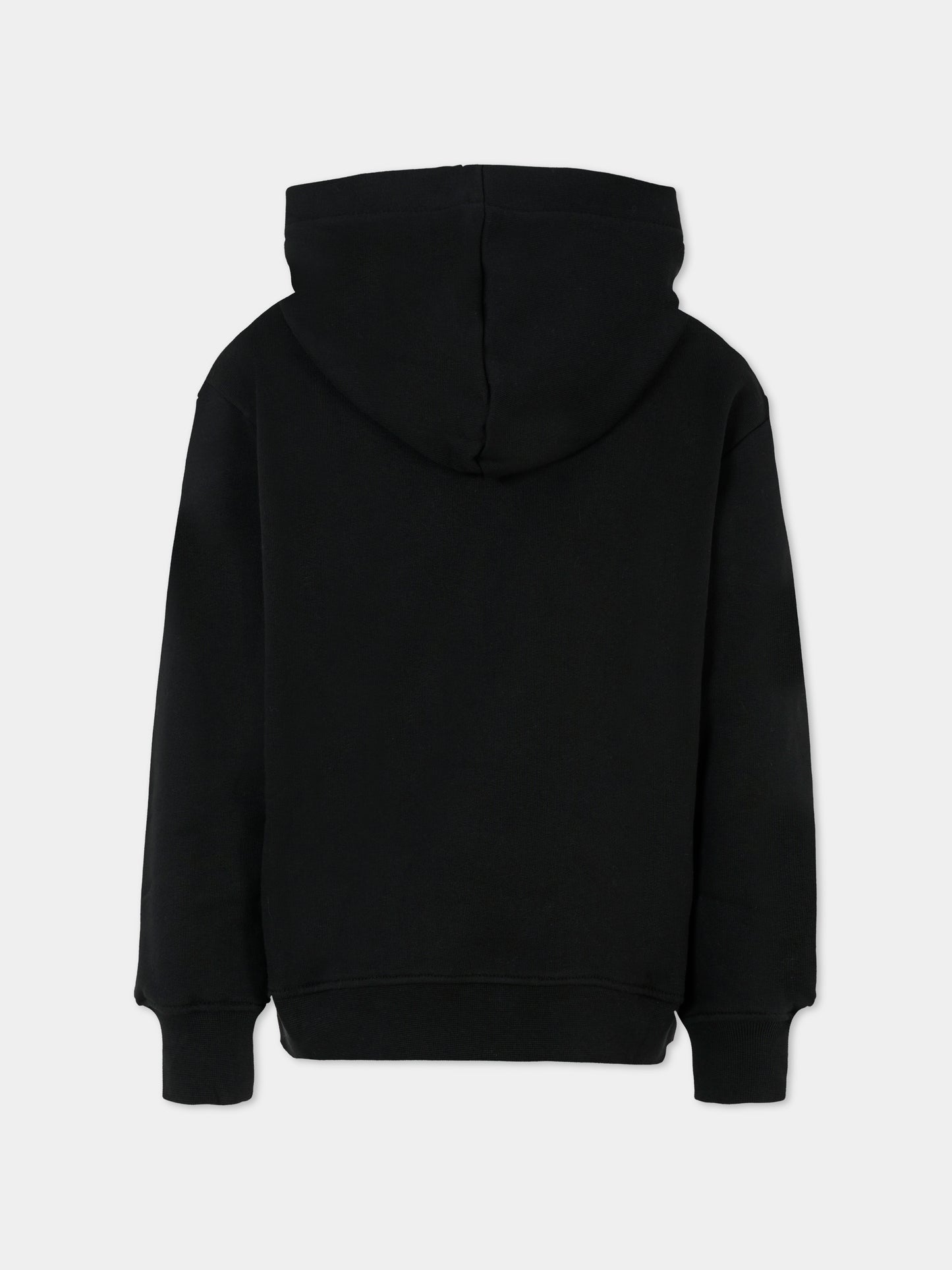 Felpa nera per bambina con logo,Msgm Kids,F5MSJUHS019 110/83