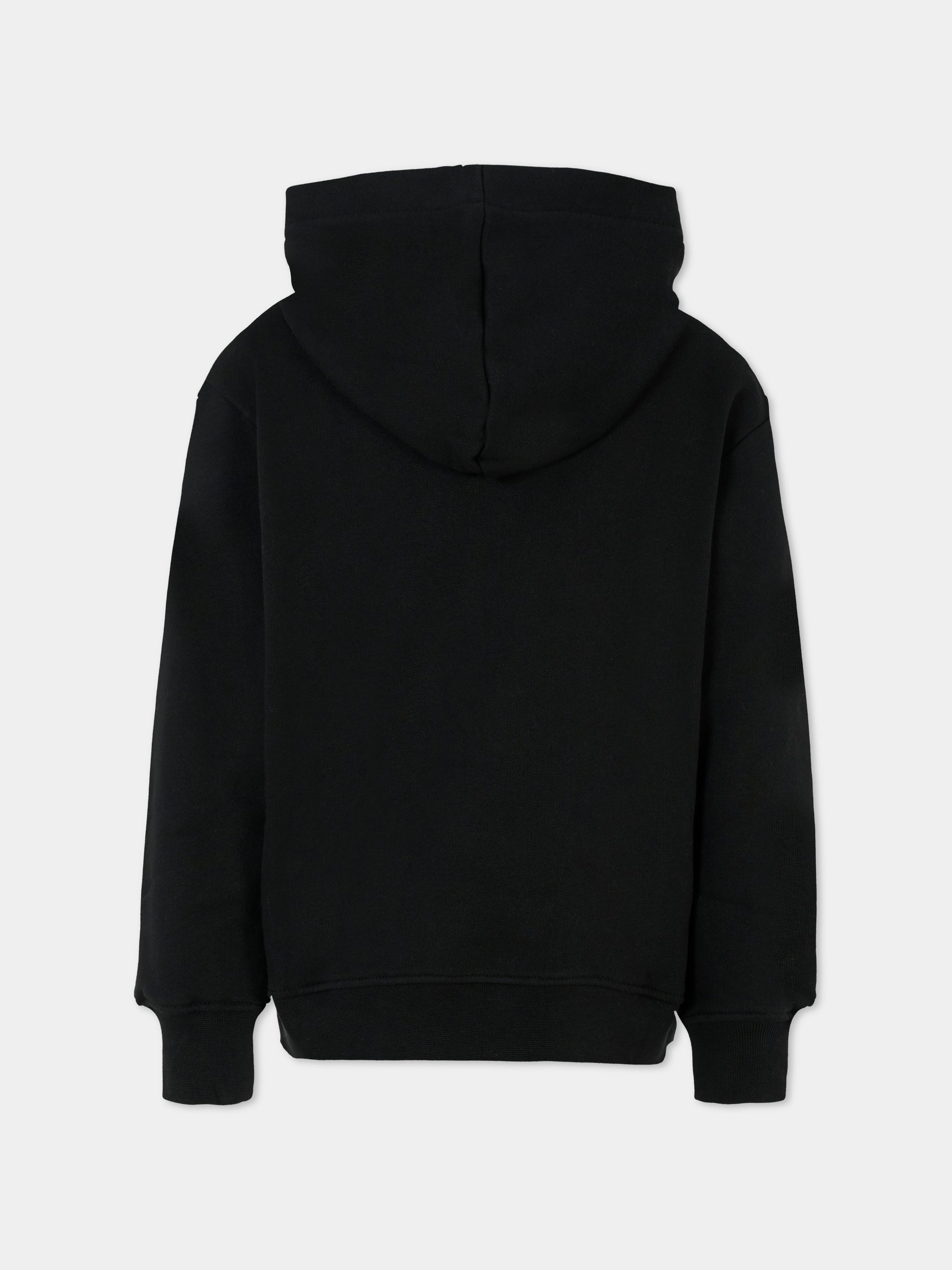 Felpa nera per bambina con logo,Msgm Kids,F5MSJUHS019 110/83