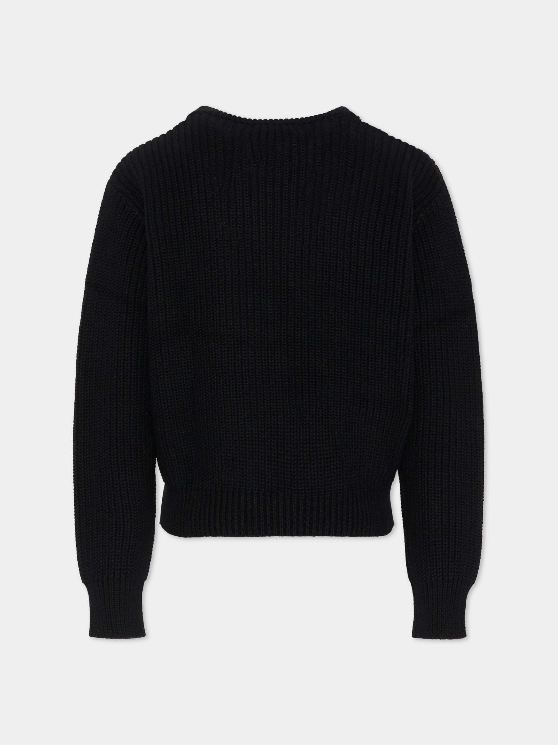 Maglione nero per bambino con logo,Msgm Kids,F5MSJUJP090 110/38