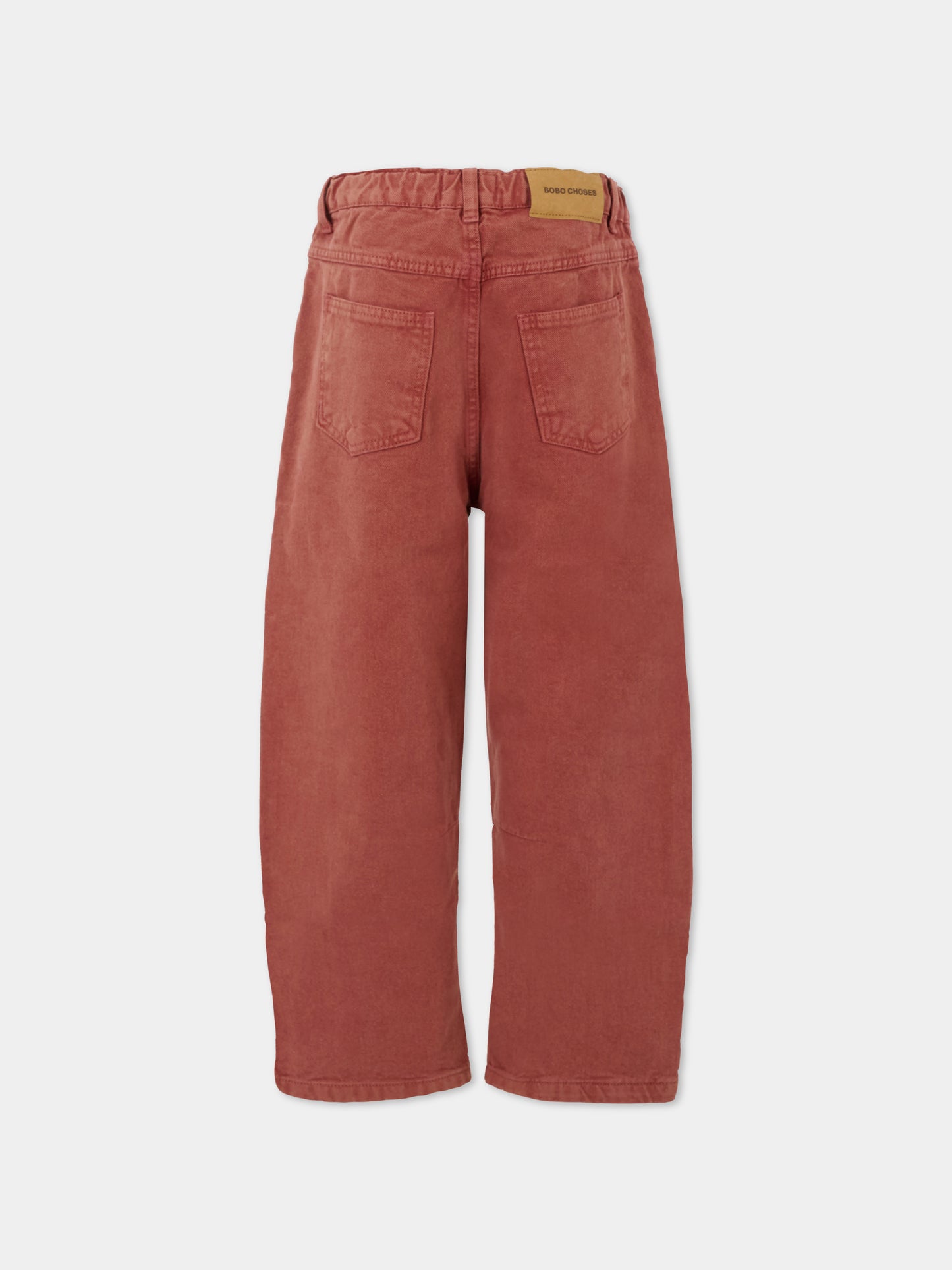 Jeans rossi per bambini con logo,Bobo Choses,B225AC080
