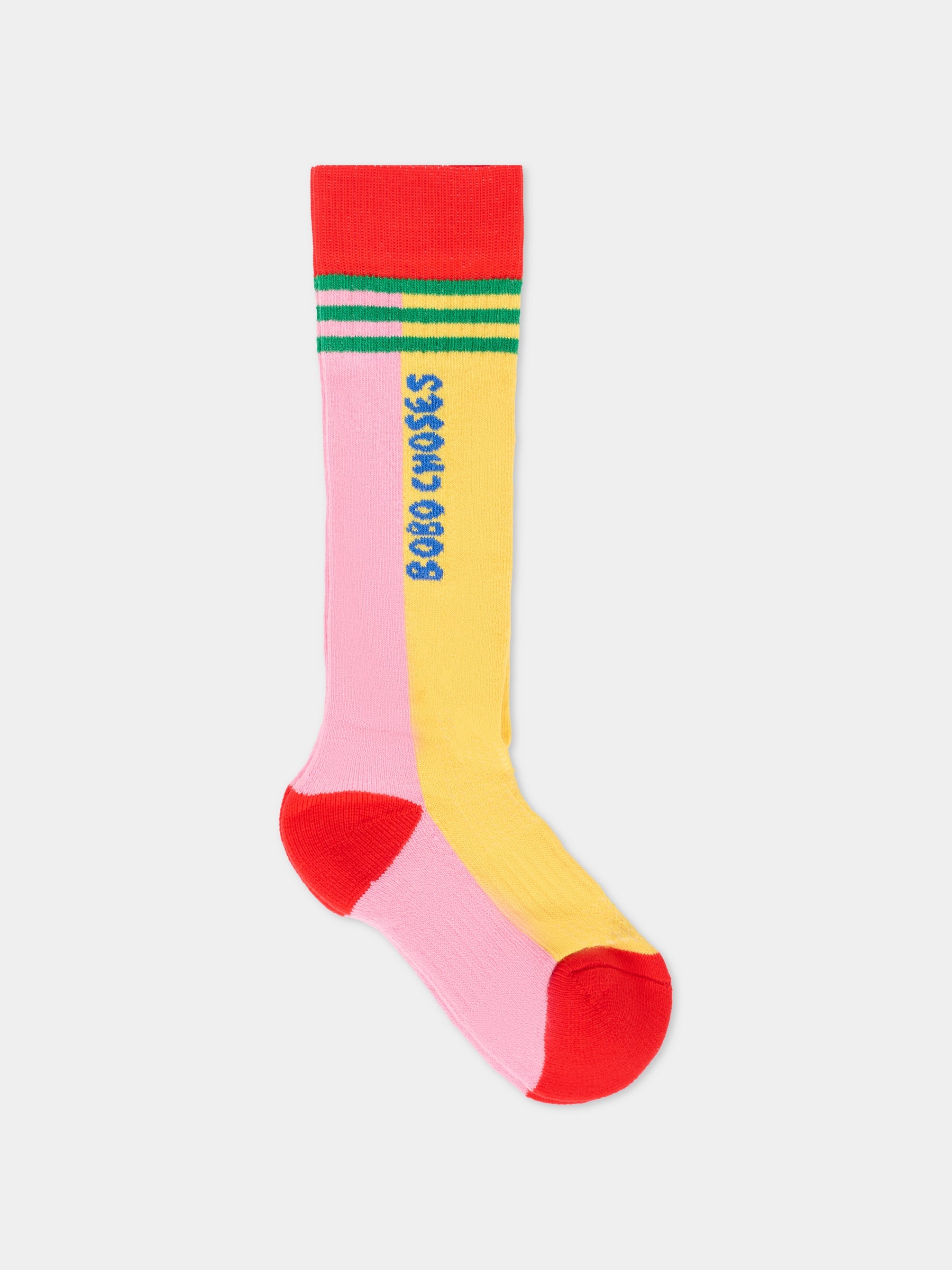 Calze multicolor per bambina con logo,Bobo Choses,B225AI069