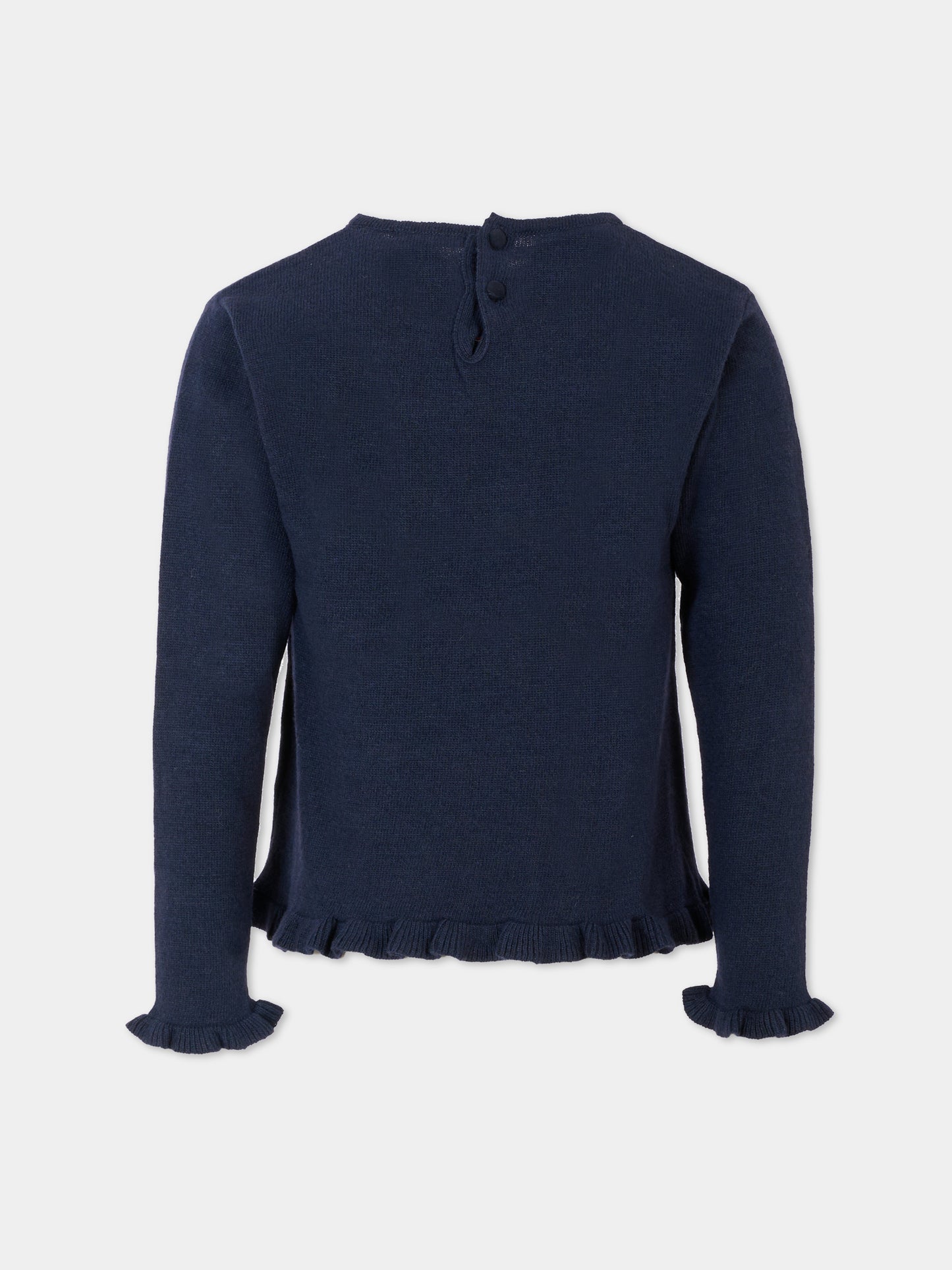 Maglione blu per bambina con cane,Patachou,PAP SWE4133269 360