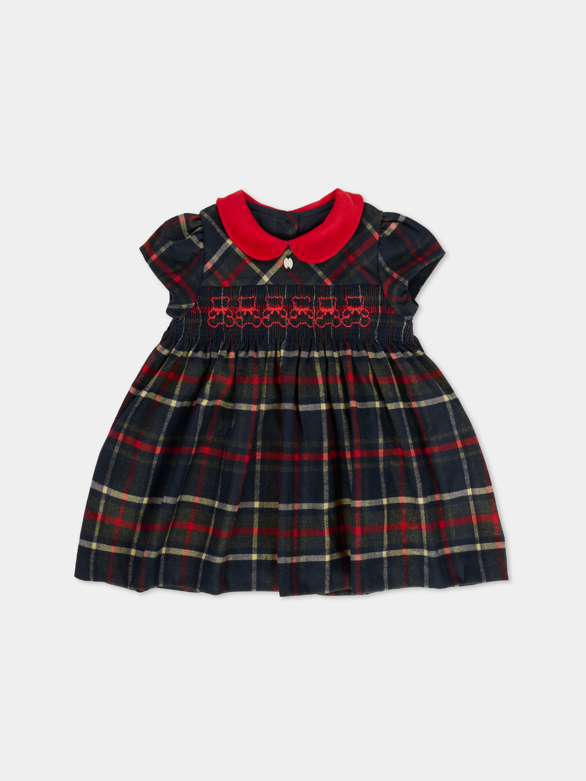 Vestito blu per neonata con orsetti,Patachou,PAP VET4133132 Z0133