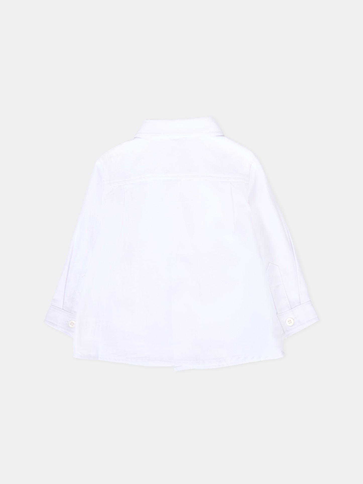 Camicia bianca per neonato con logo ricamato,Patachou,PAP CM4133364 000