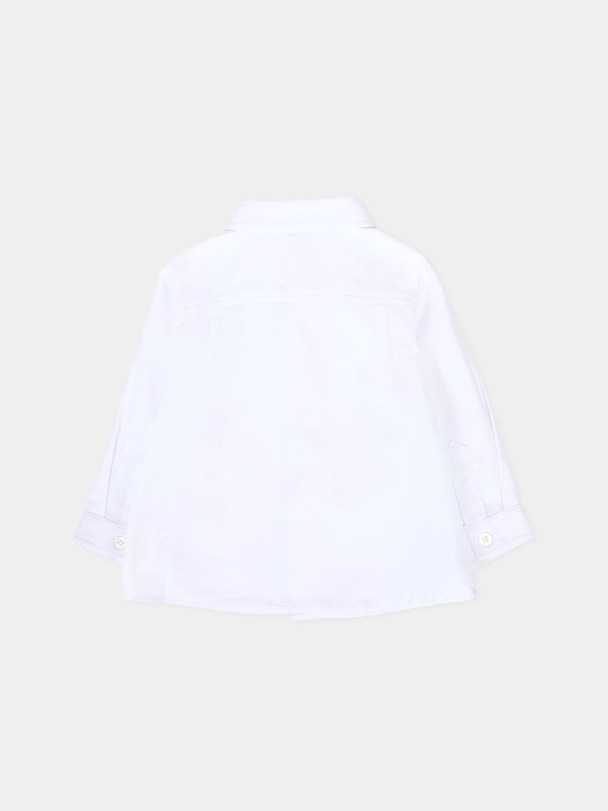 Camicia bianca per neonato con logo ricamato,Patachou,PAP CM4133364 000
