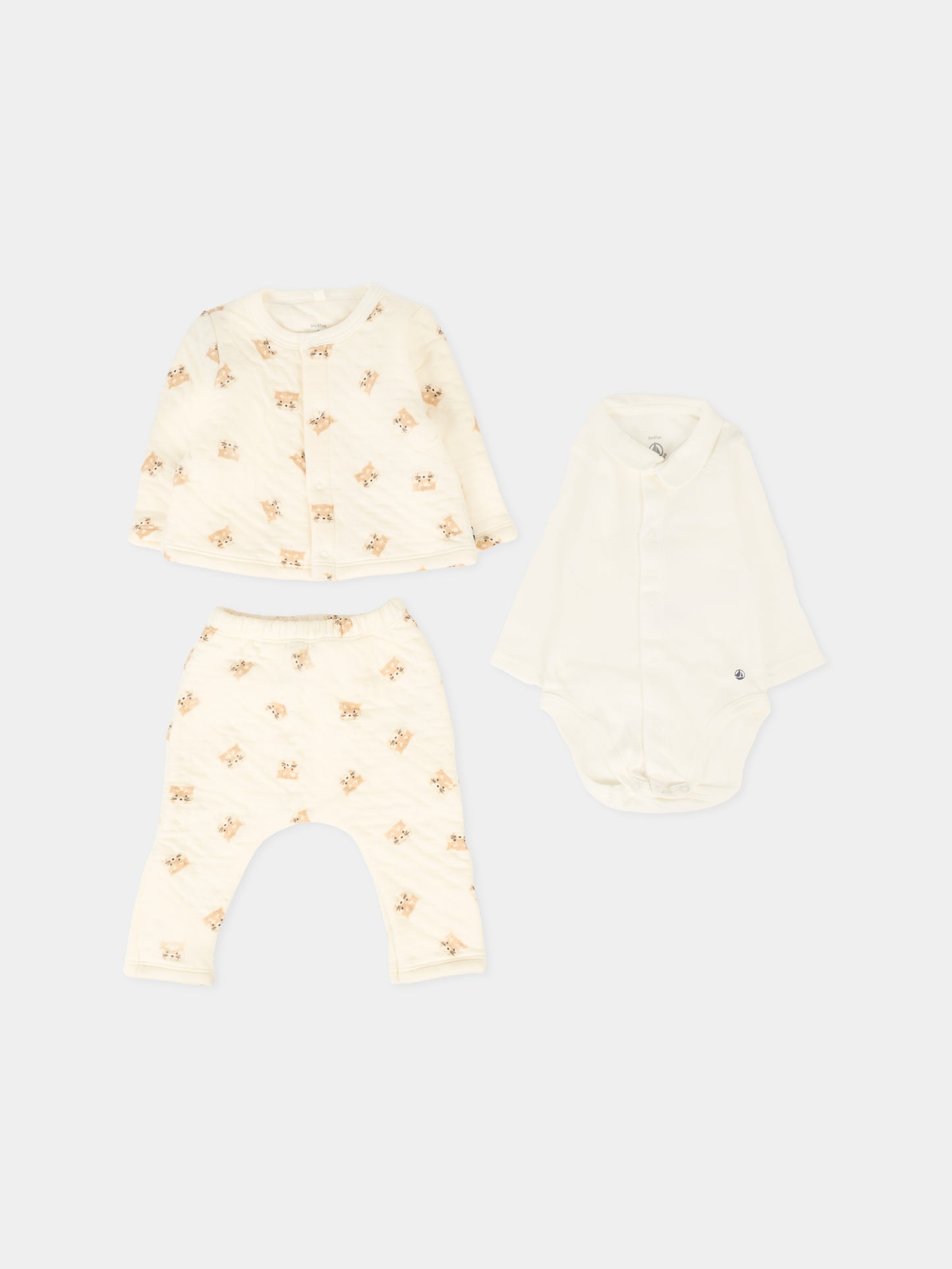 Completo nascita per neonata con panda,Petit Bateau,A0EKT 01