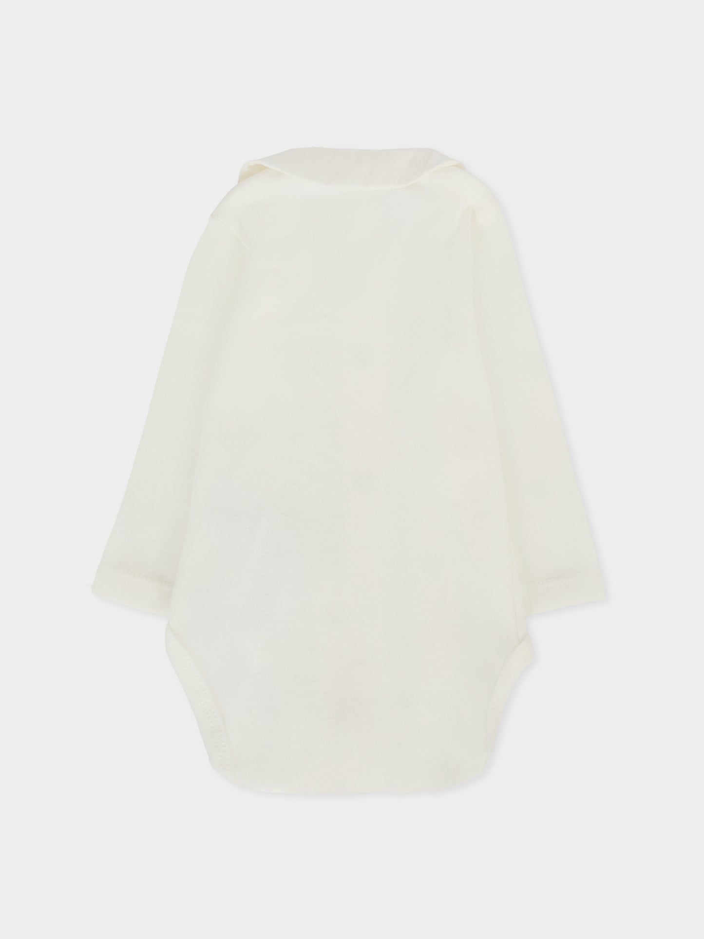 Body avorio per neonati con cuori rossi e logo,Petit Bateau,A0EKL 05