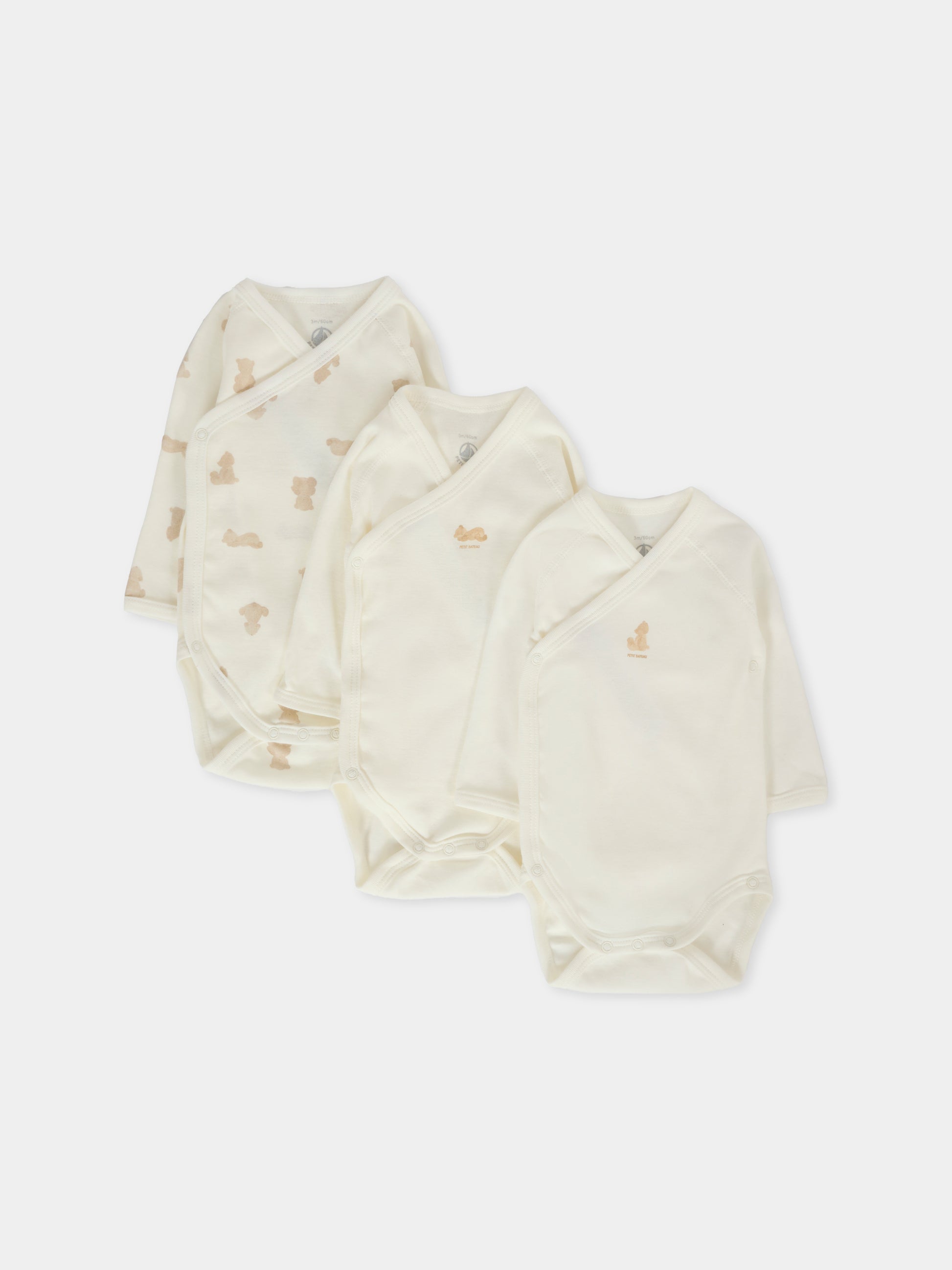 Set di body multicolor per neonati con orsi,Petit Bateau,A0DZG 00