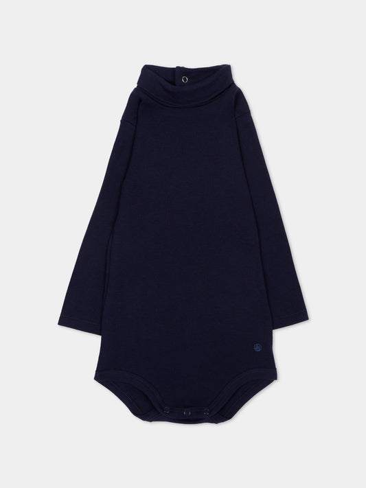 Body blu per neonata con logo,Petit Bateau,A0DX5 02