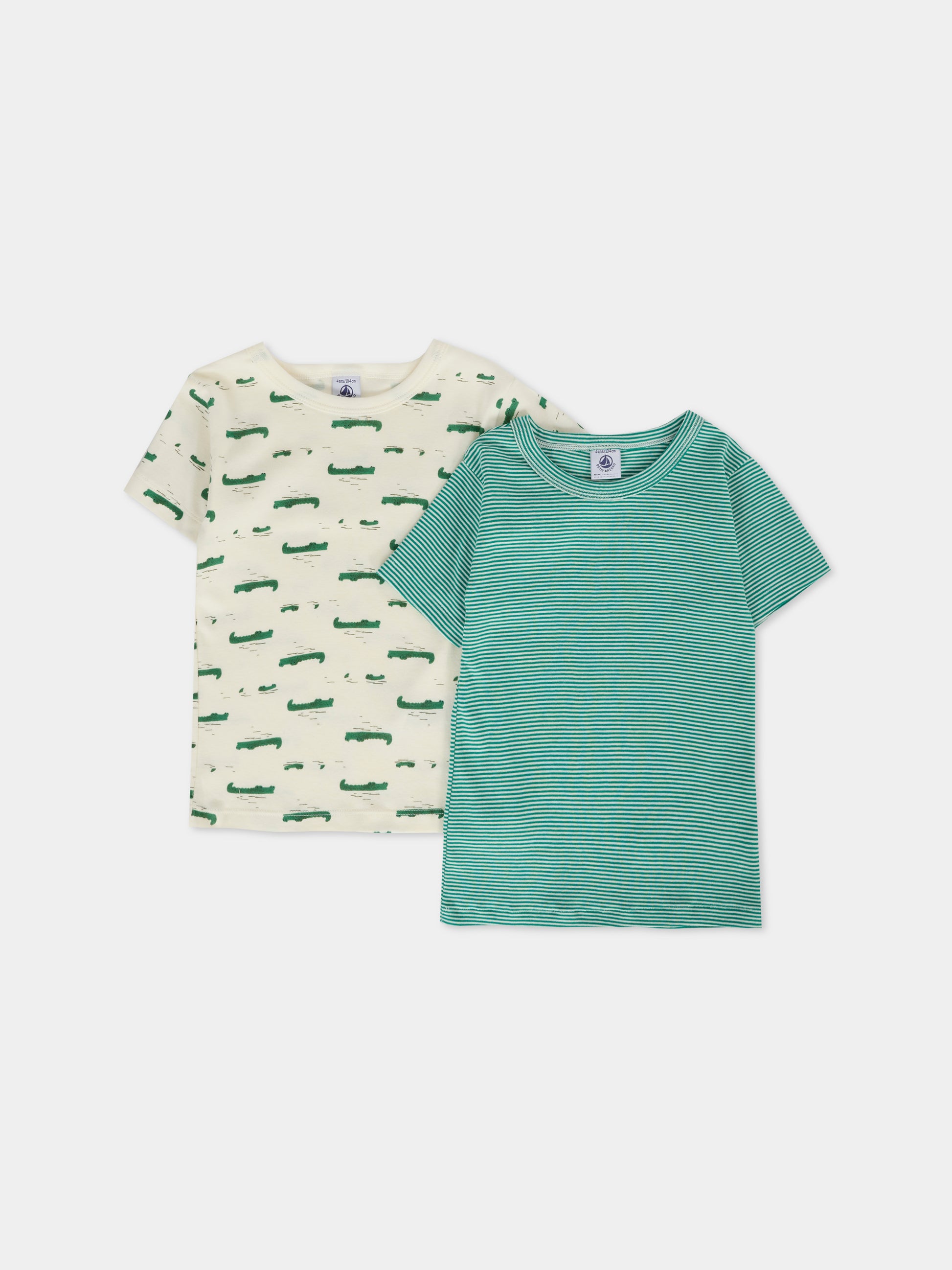 Set t-shirt multicolor per bambino con coccodrilli,Petit Bateau,A0EDH 00