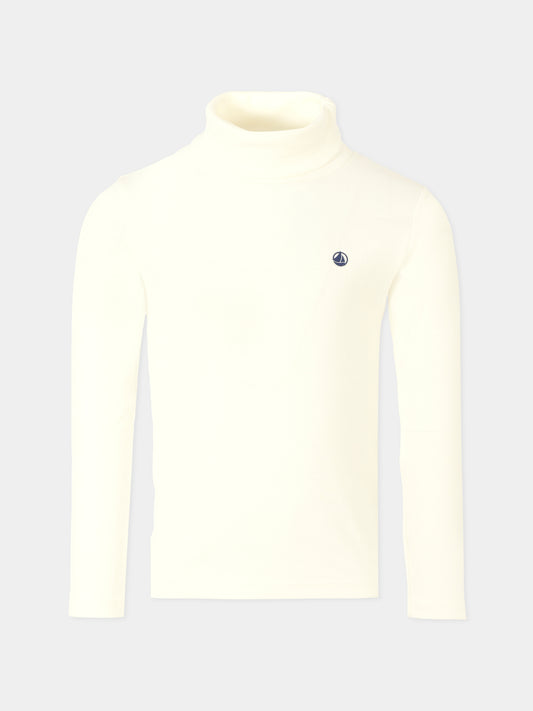 Dolcevita avorio per bambini con logo,Petit Bateau,A0EF5 13