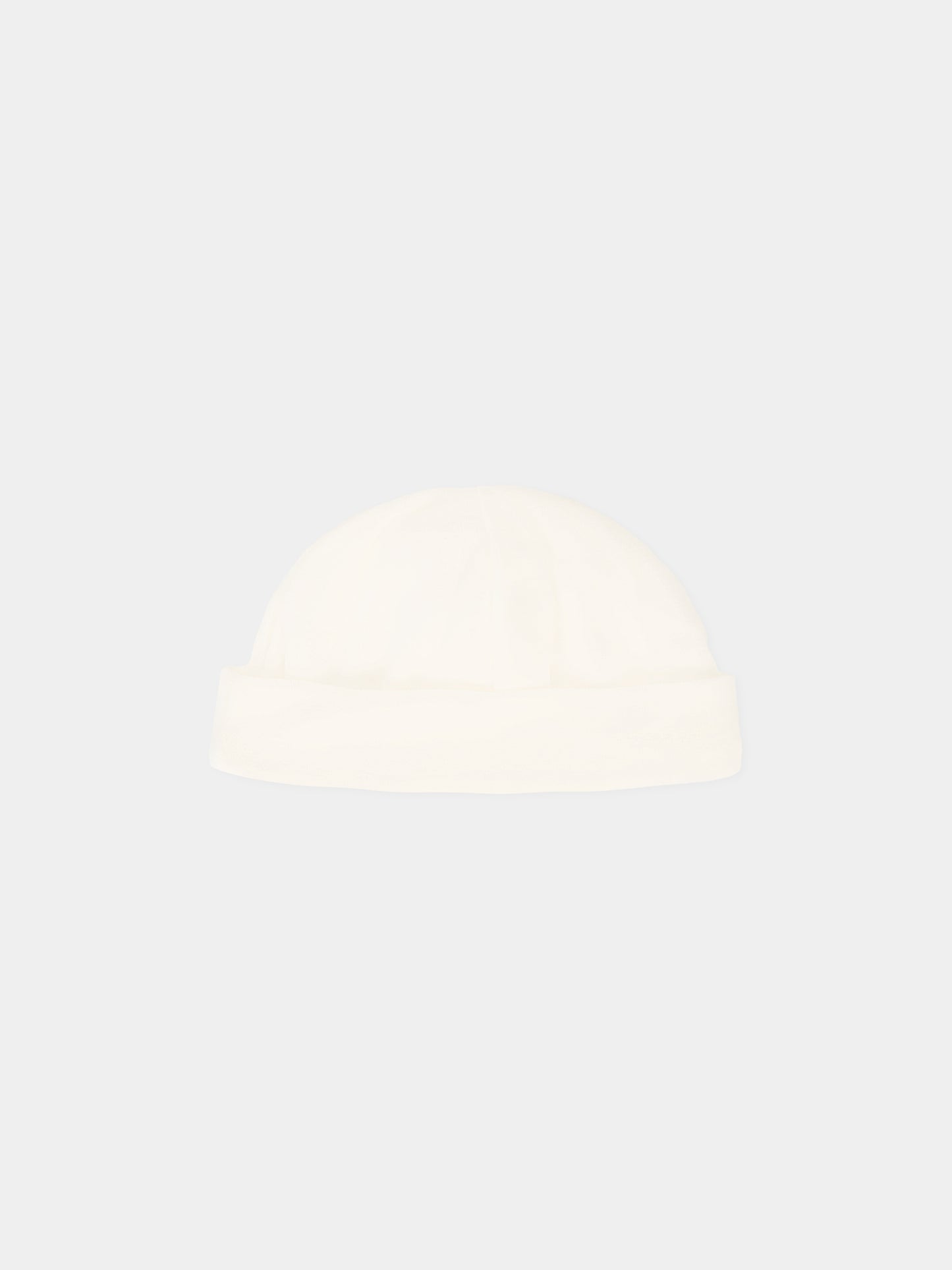 Berretto avorio per neonati con logo,Petit Bateau,A08AJ 01