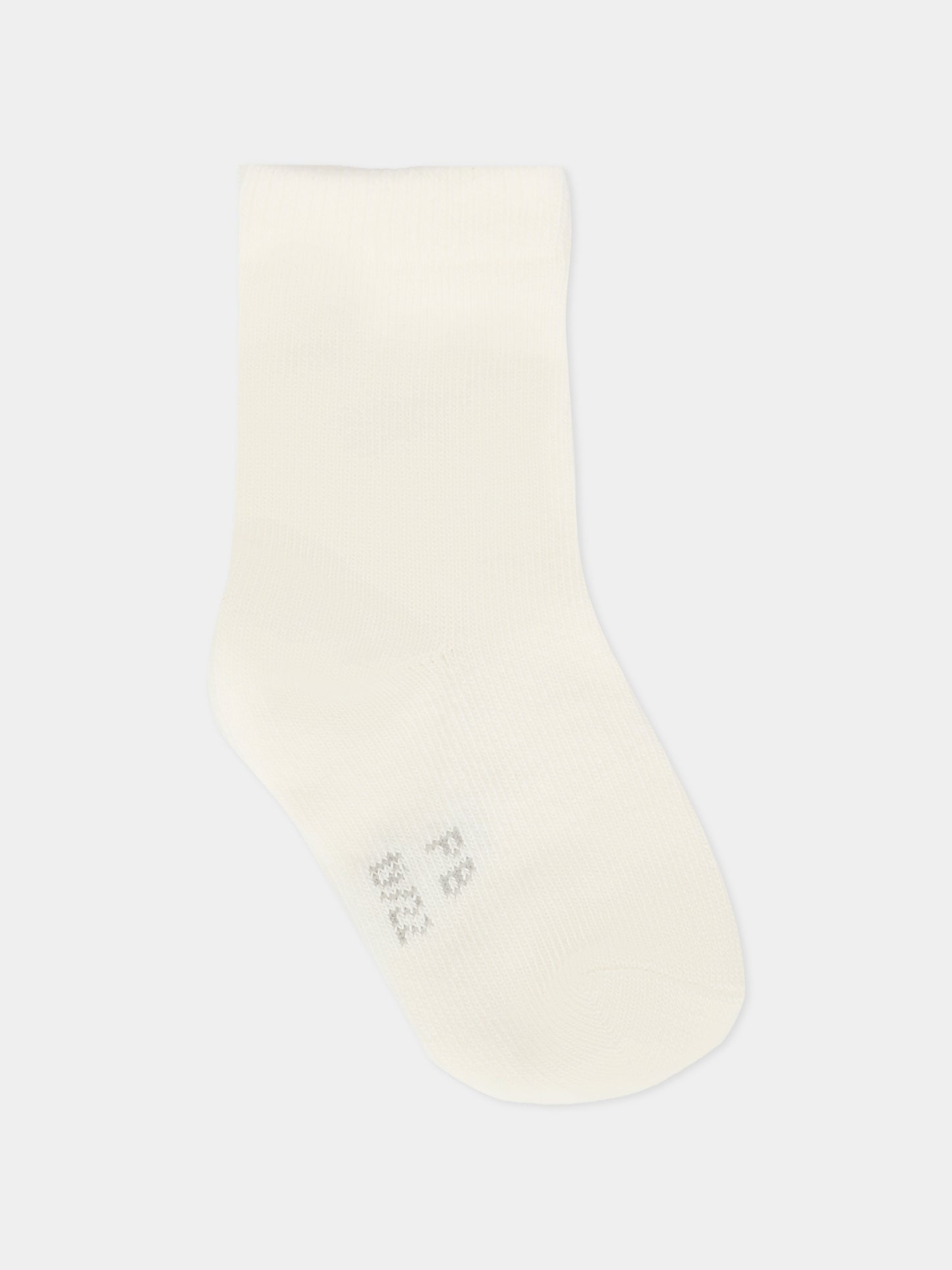 Set calzini avorio per neonata con cuori,Petit Bateau,A0AZK 01