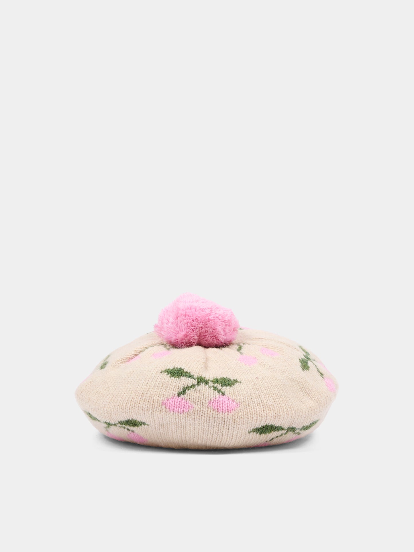 Basco beige per bambina con ciliegie,Konges Sløjd,KS101423 CHERRY