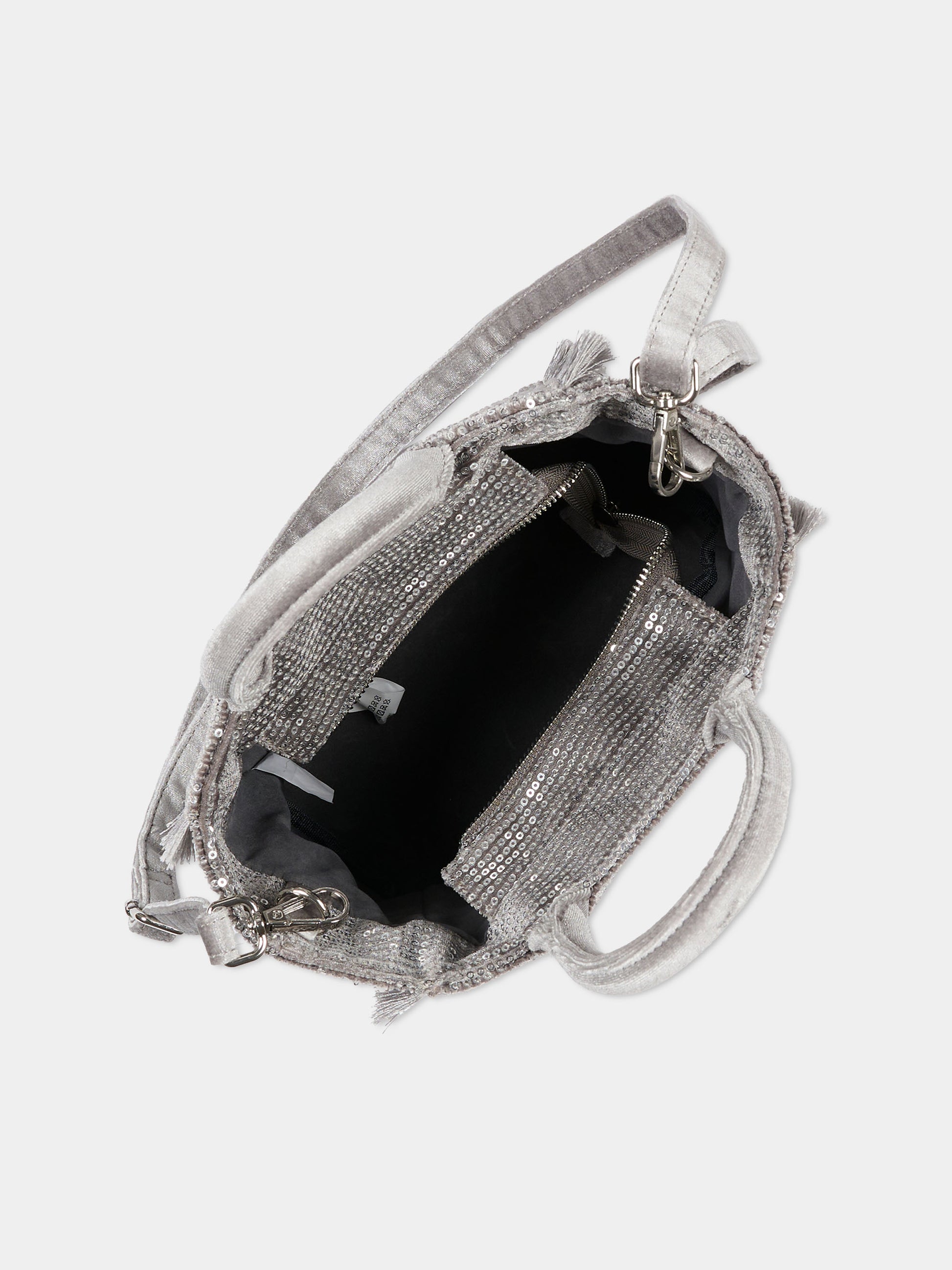 Borsa Vanity Mini argento per bambina con logo,Mc2 Saint Barth,VAMI027 - 01398I