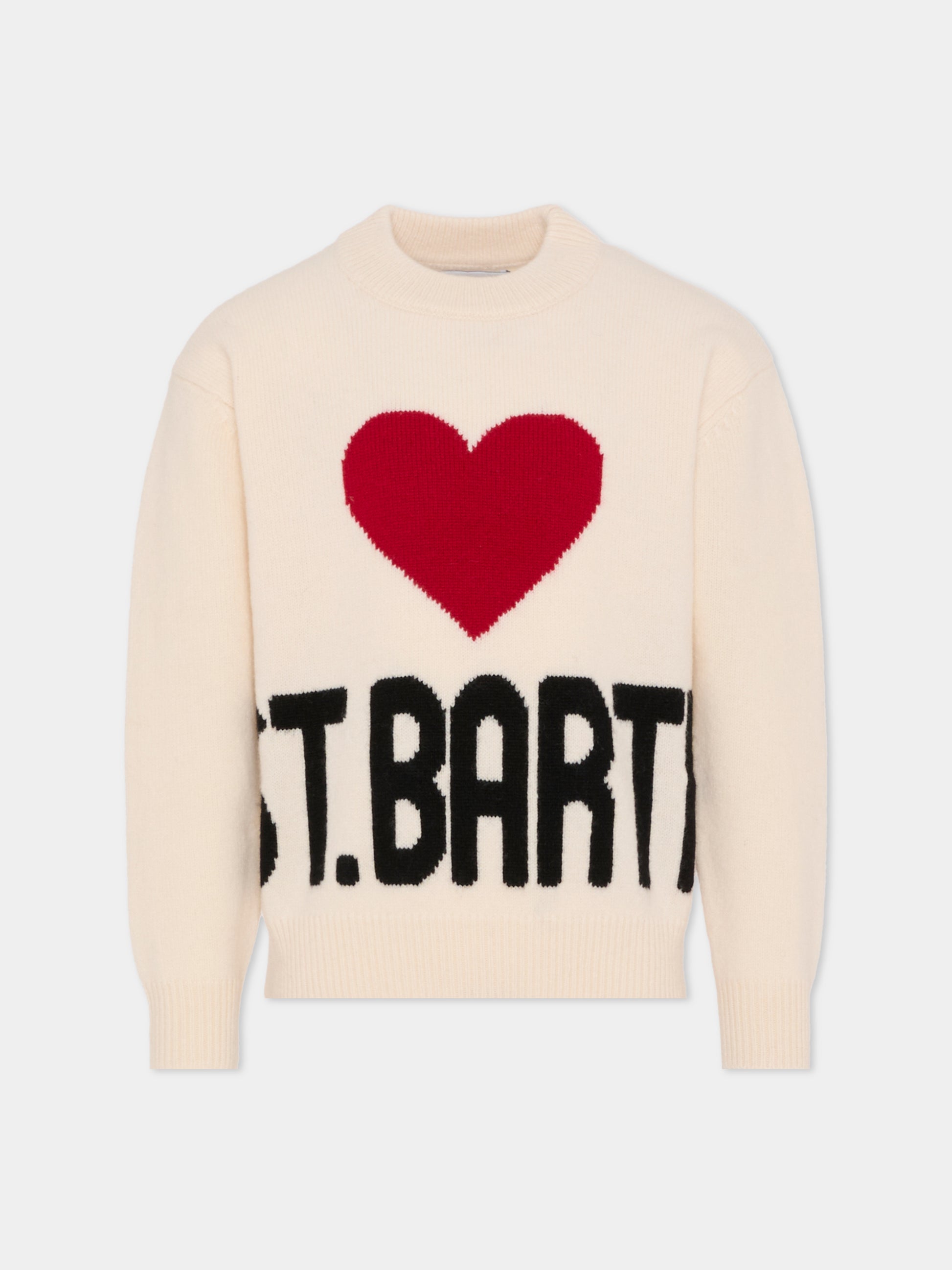 Maglione avorio per bambina con scritta,Mc2 Saint Barth,KYLA004 - 01391I