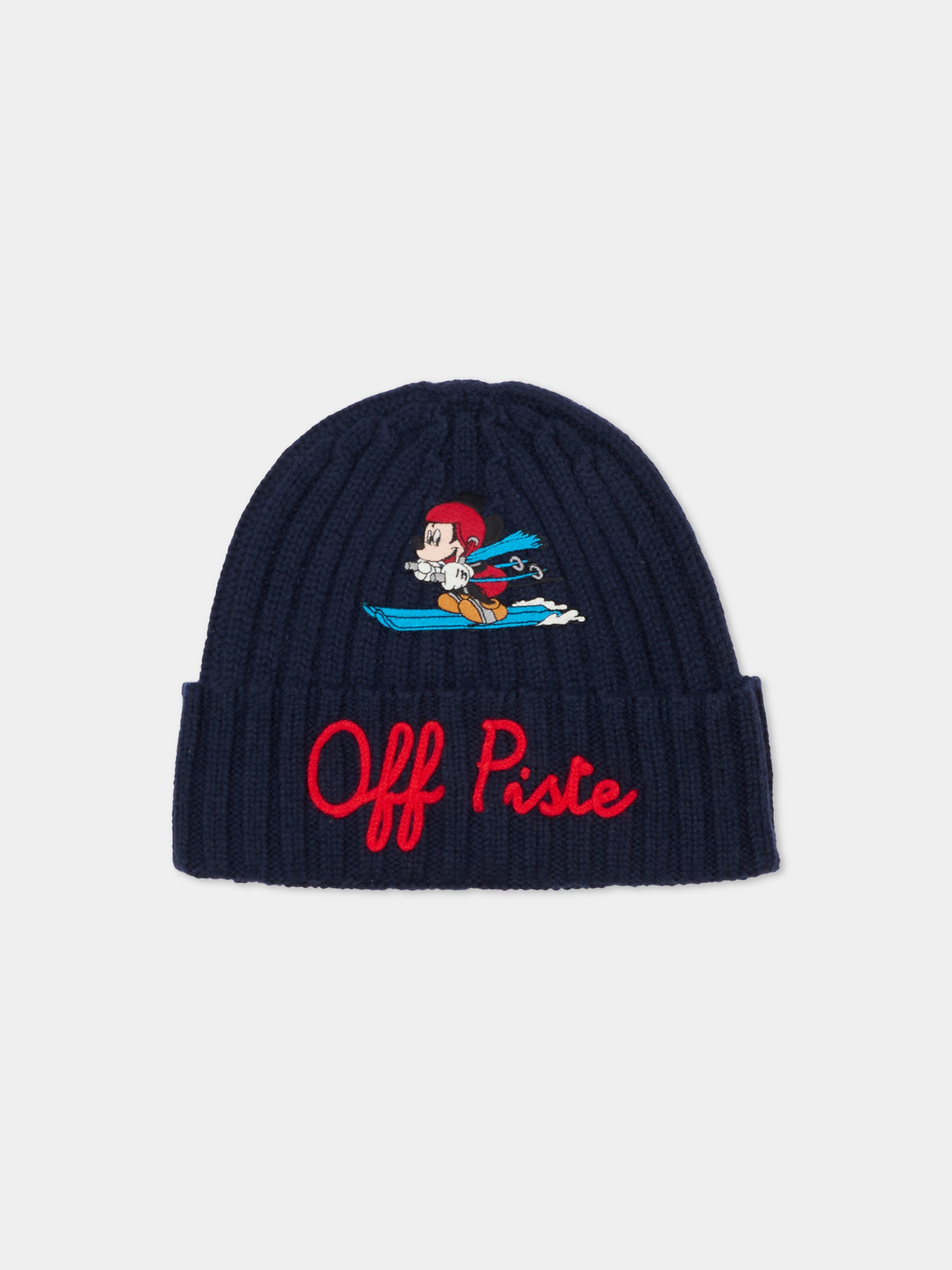 Berretto blu per bambini con Topolino e logo,Mc2 Saint Barth,WENG002 - 02354I