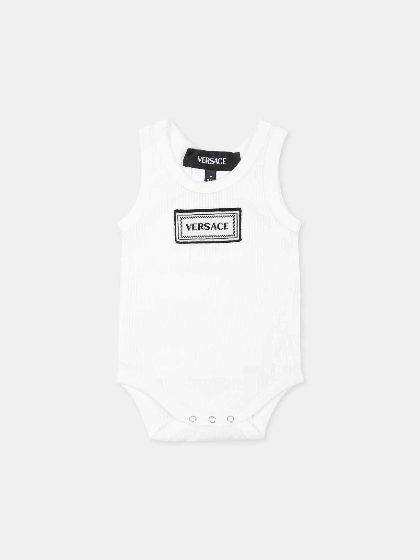 Set body multicolor per neonati con logo '90s vintage,Versace,1018779 1A13344 2W240