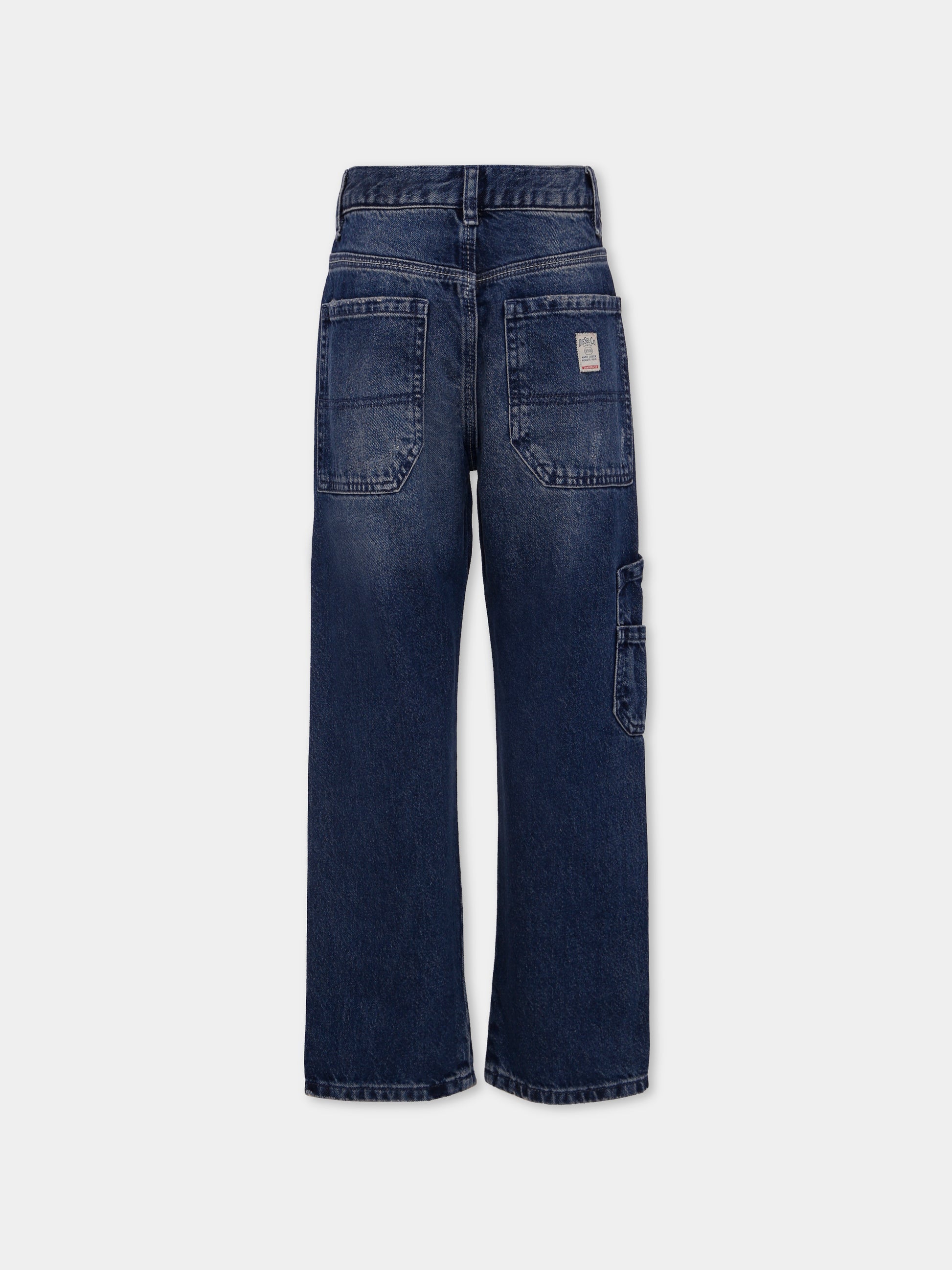Jeans denim per bambino con logo,Diesel,J02330-KXBQC-K01