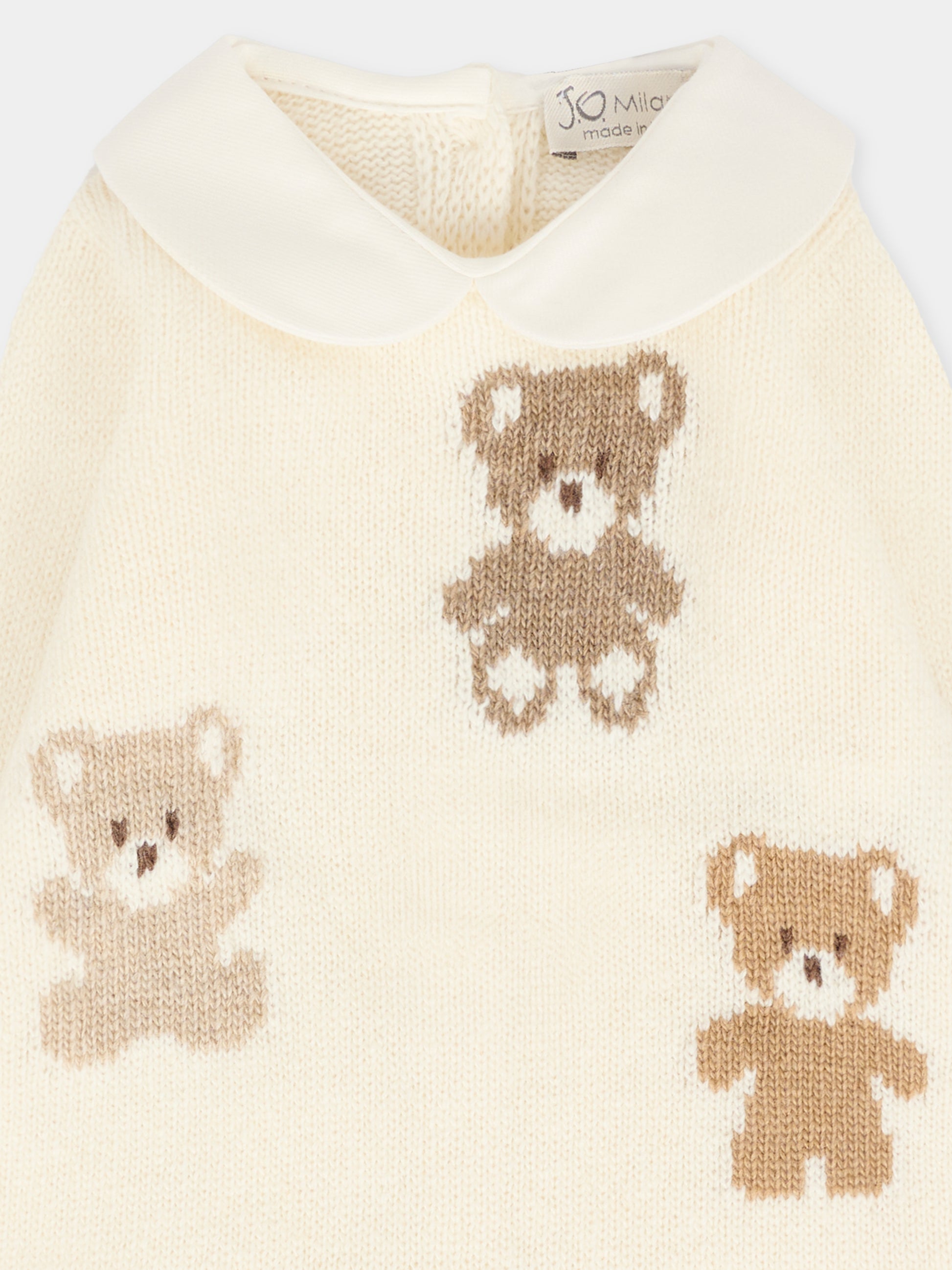 Tutina avorio per neonati con orsetti,J.o. Milano,561A1 PANNA