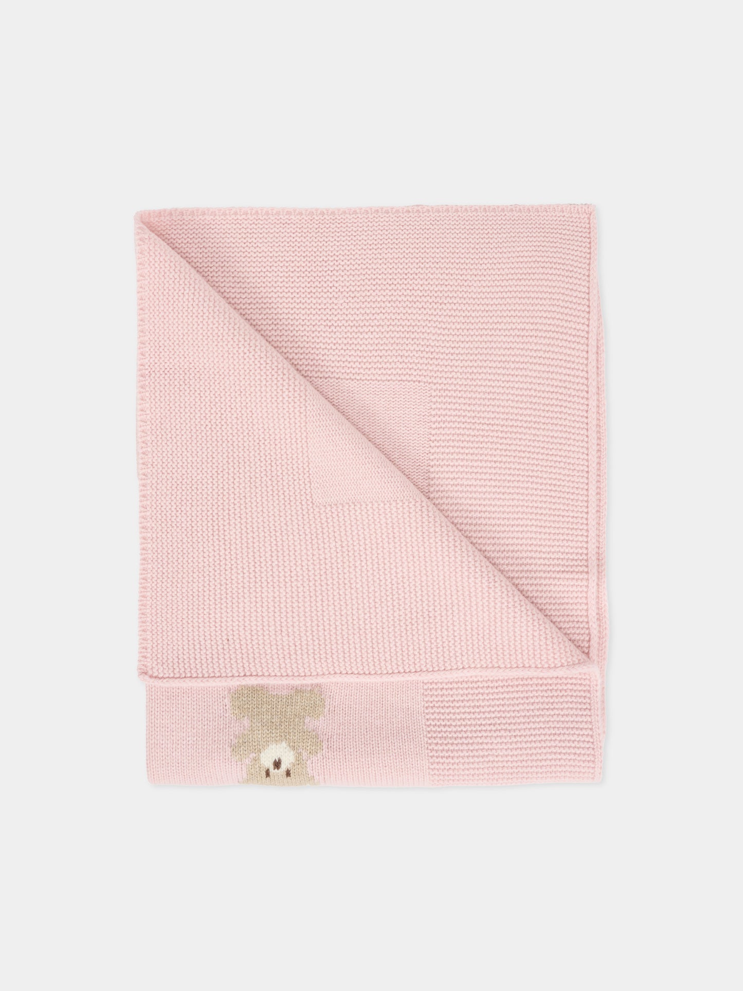 Coperta rosa per neonata con orsetti,J.o. Milano,568A1 ROSA BABY