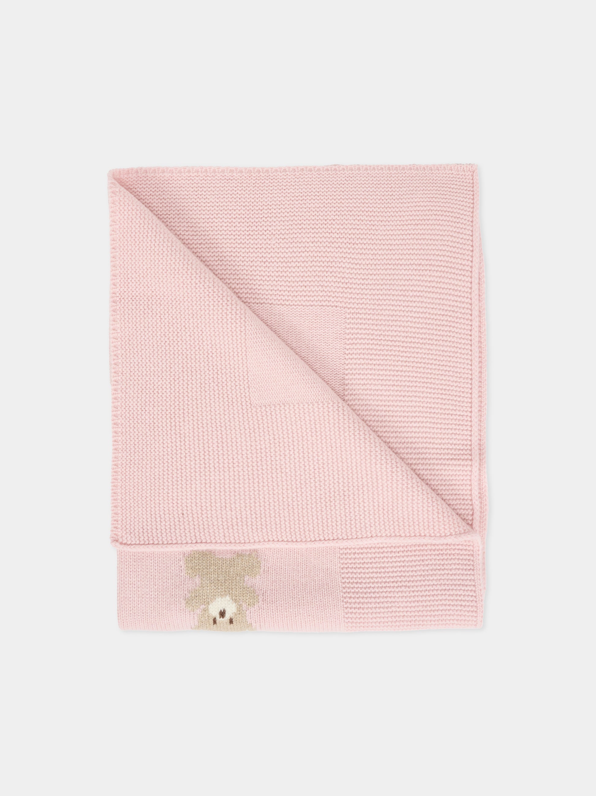 Coperta rosa per neonata con orsetti,J.o. Milano,568A1 ROSA BABY