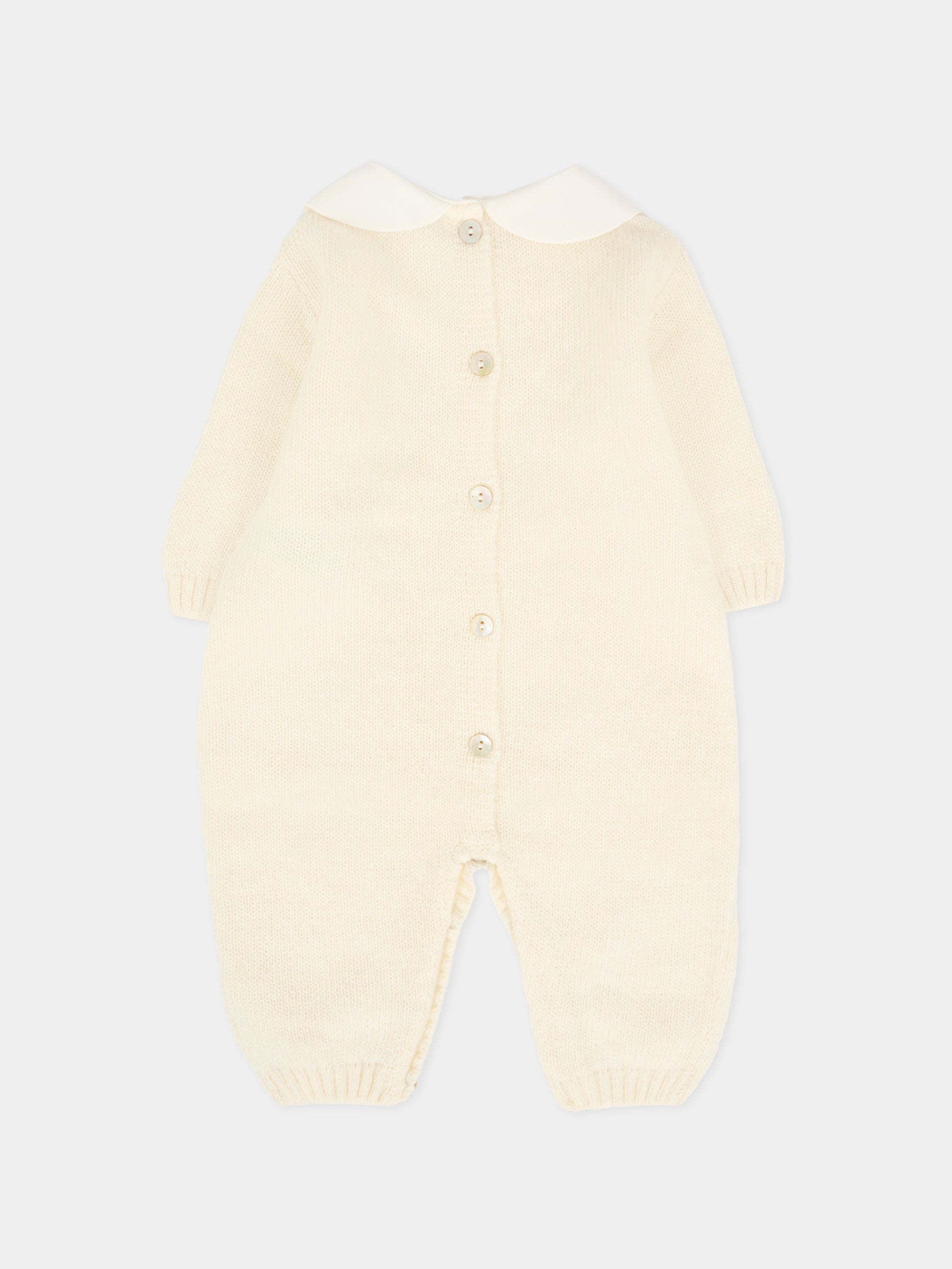 Tutina avorio per neonati con trecce,J.o. Milano,561A2 PANNA