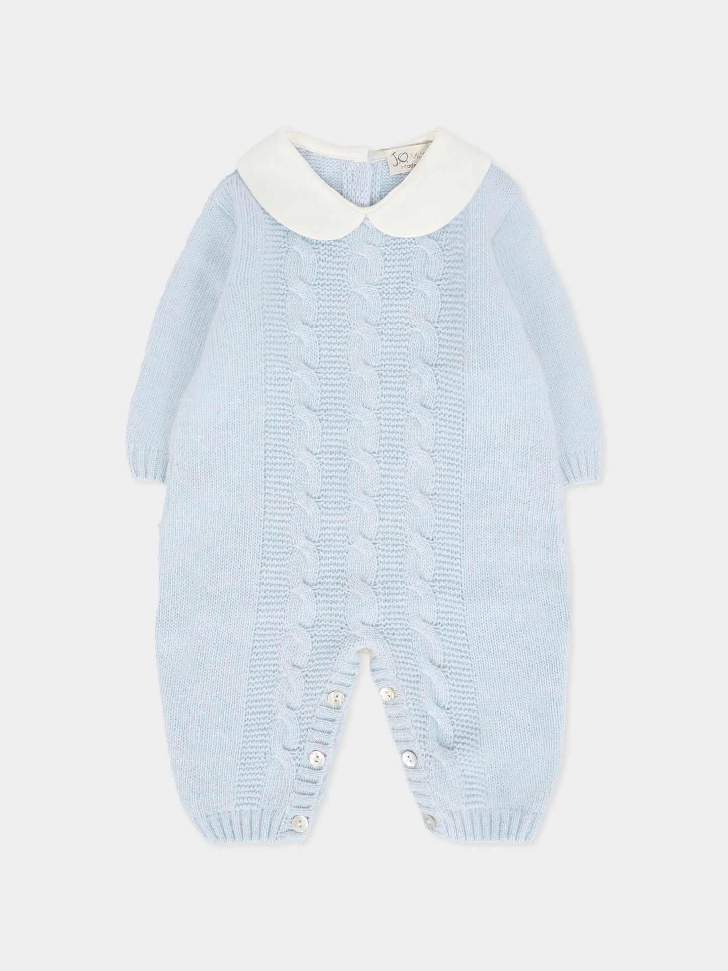 Tutina celeste per neonato con trecce,J.o. Milano,561A2 CIELO