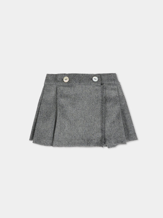 Gonna grigia per neonata,J.o. Milano,562X1 GRIGIO