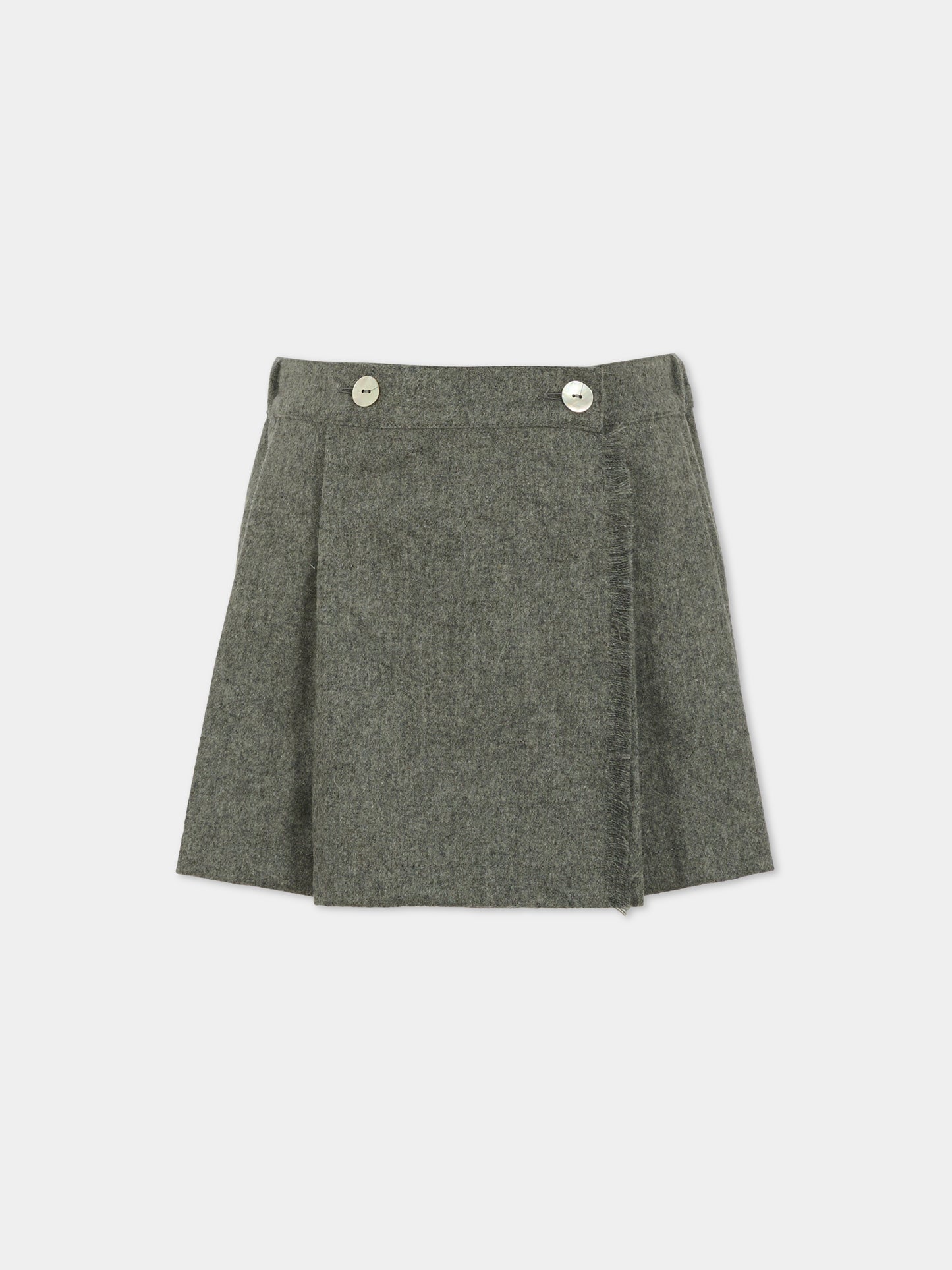 Gonna grigia per bambina,J.o. Milano,562X1 GRIGIO