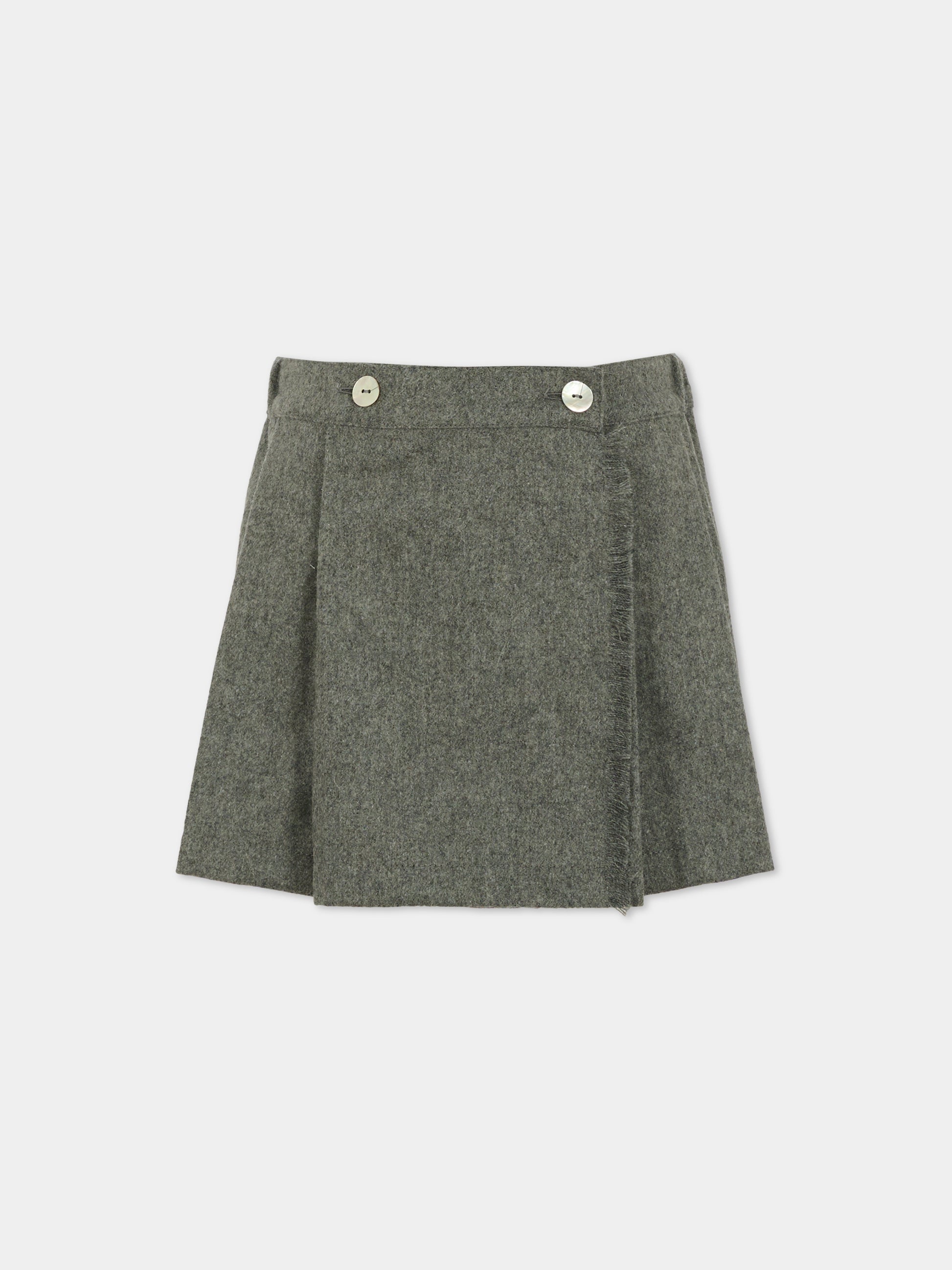 Gonna grigia per bambina,J.o. Milano,562X1 GRIGIO