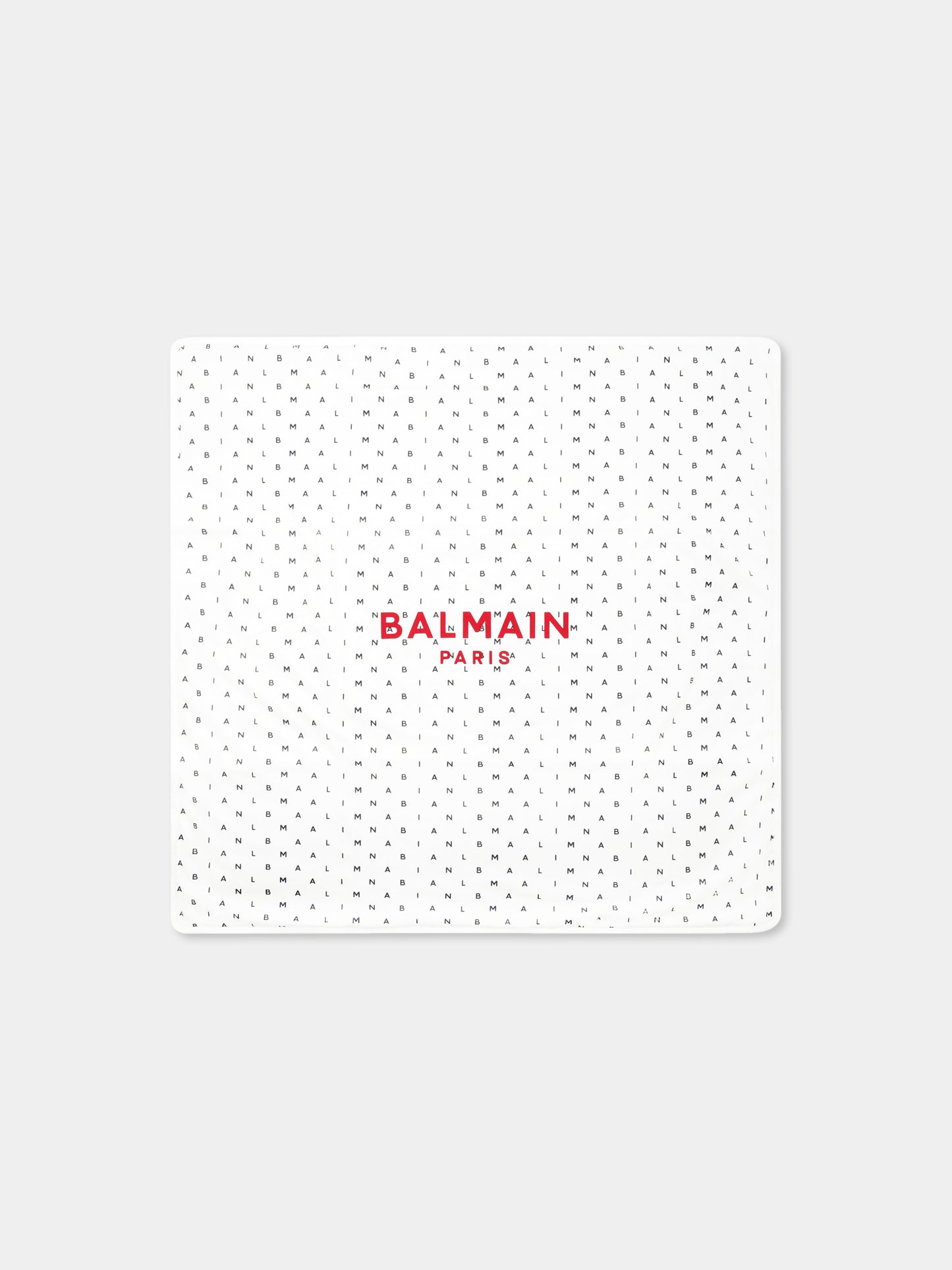 Coperta bianca per neonati con logo,Balmain Kids,BU0530 Z1916 100BL