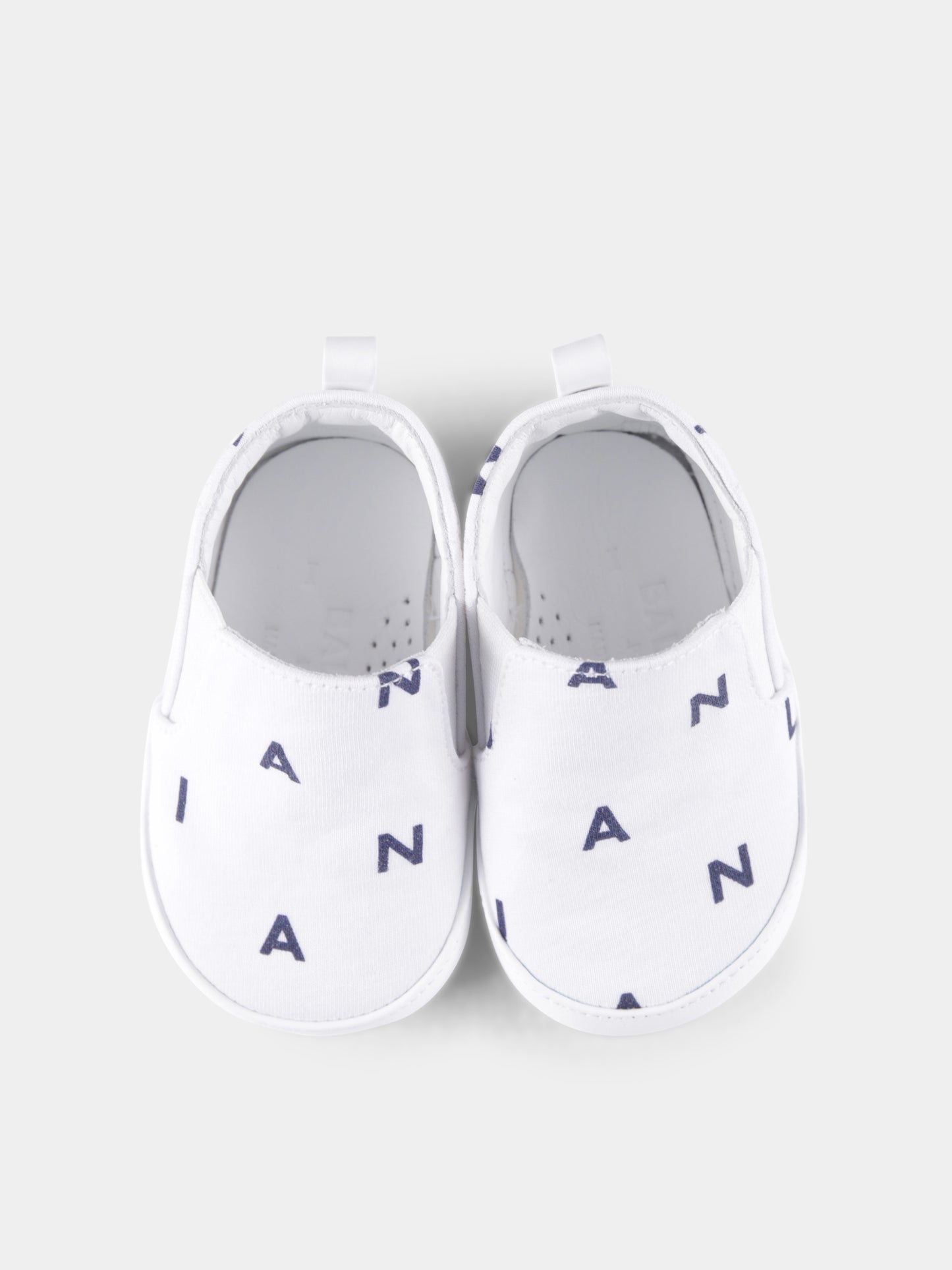 Sneakers bianche per neonati con logo,Balmain Kids,BU0576 Z1916 100BL