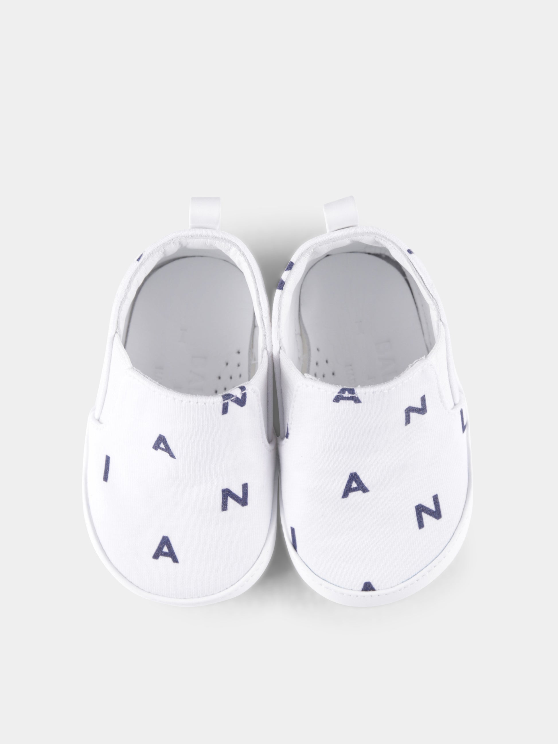 Sneakers bianche per neonati con logo,Balmain Kids,BU0576 Z1916 100BL