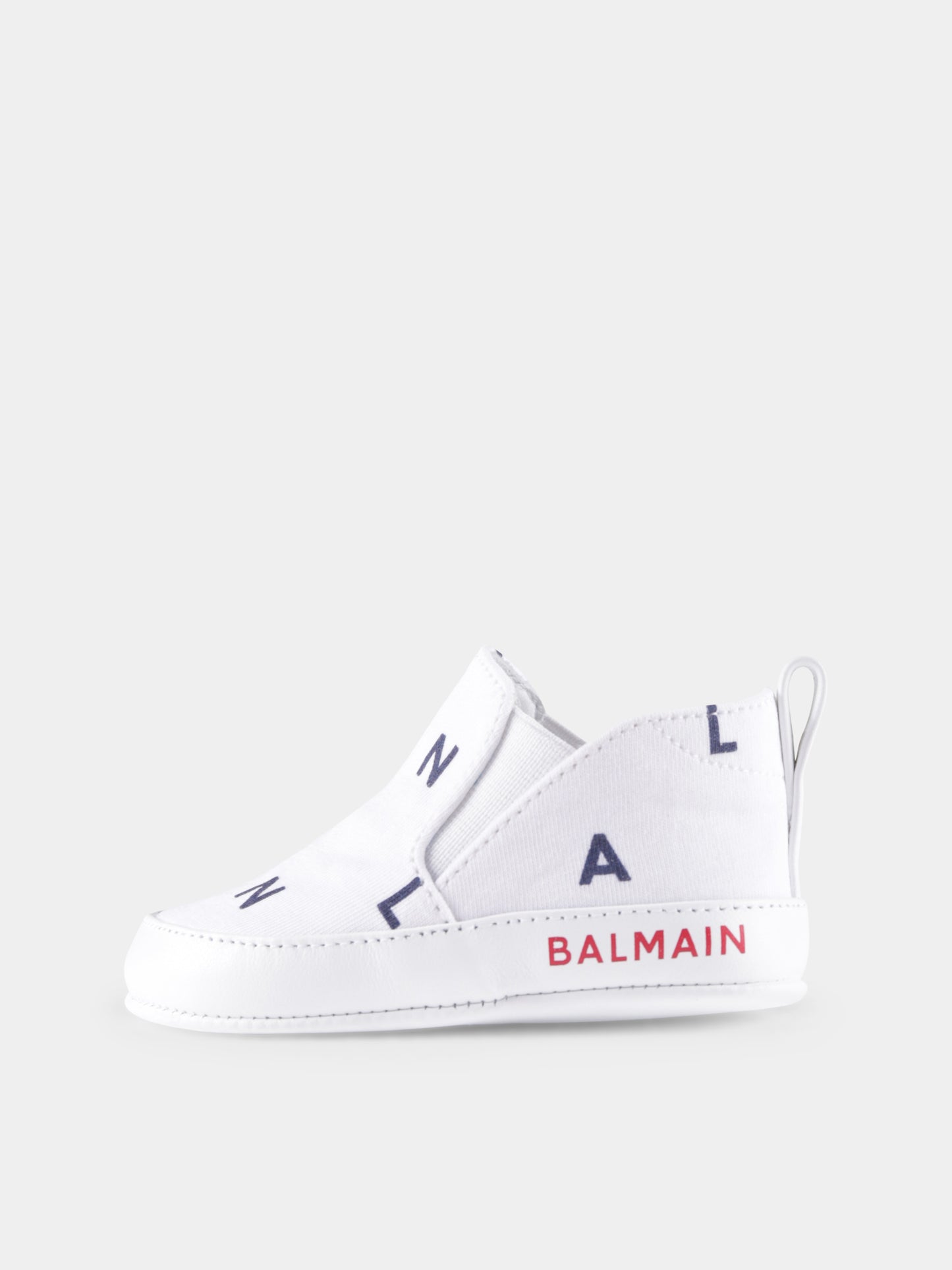 Sneakers bianche per neonati con logo,Balmain Kids,BU0576 Z1916 100BL