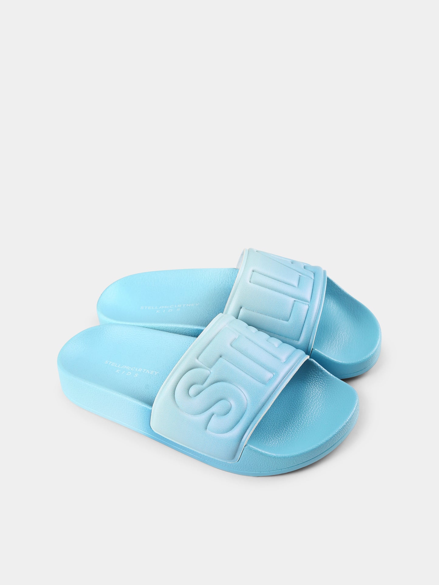 Ciabatte azzurre per bambino con logo,Stella Mccartney Kids,TU0Q26 Z1949 999