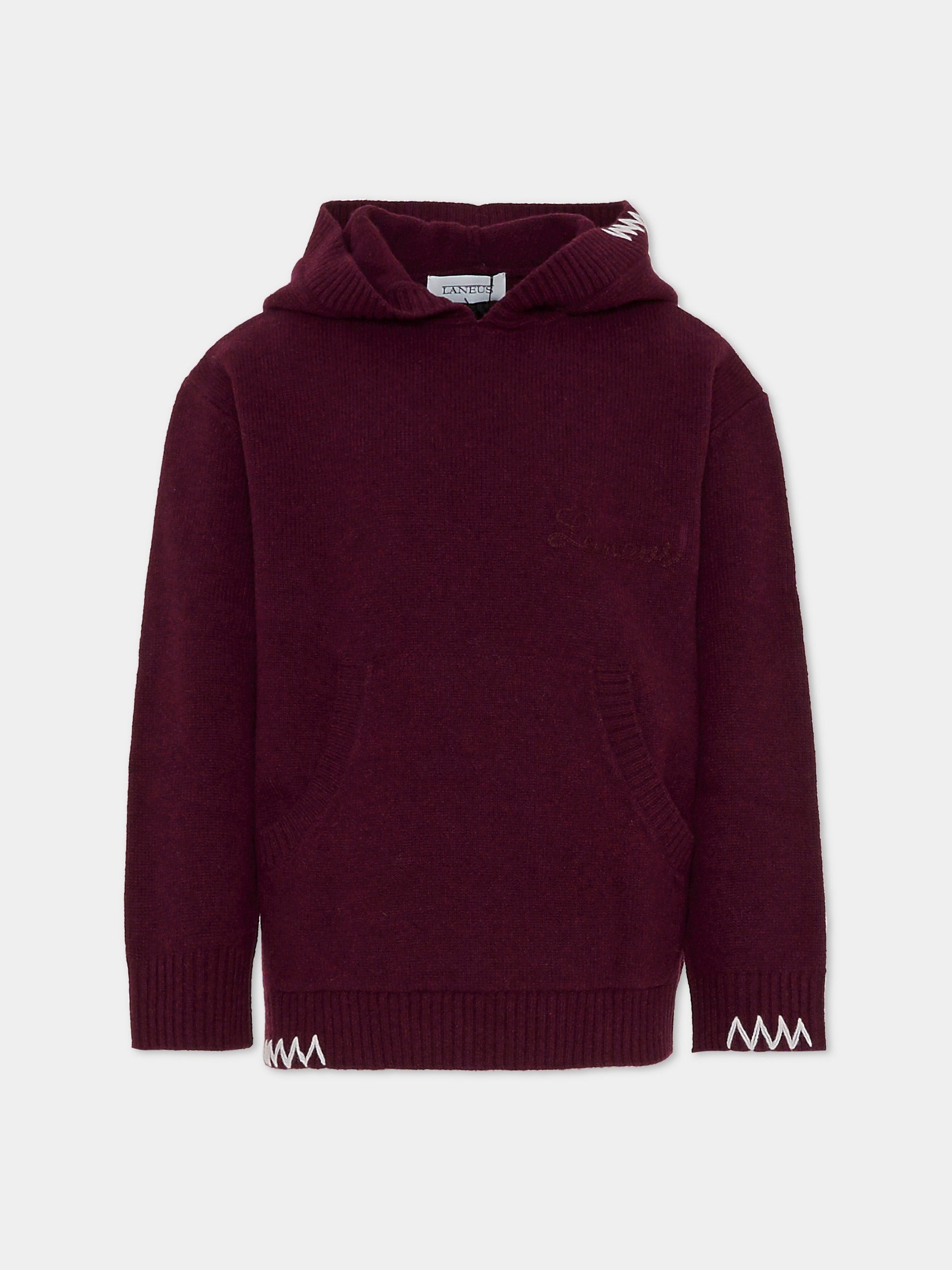 Maglione viola per bambini con logo,Laneus,F5LKJUKH032 039