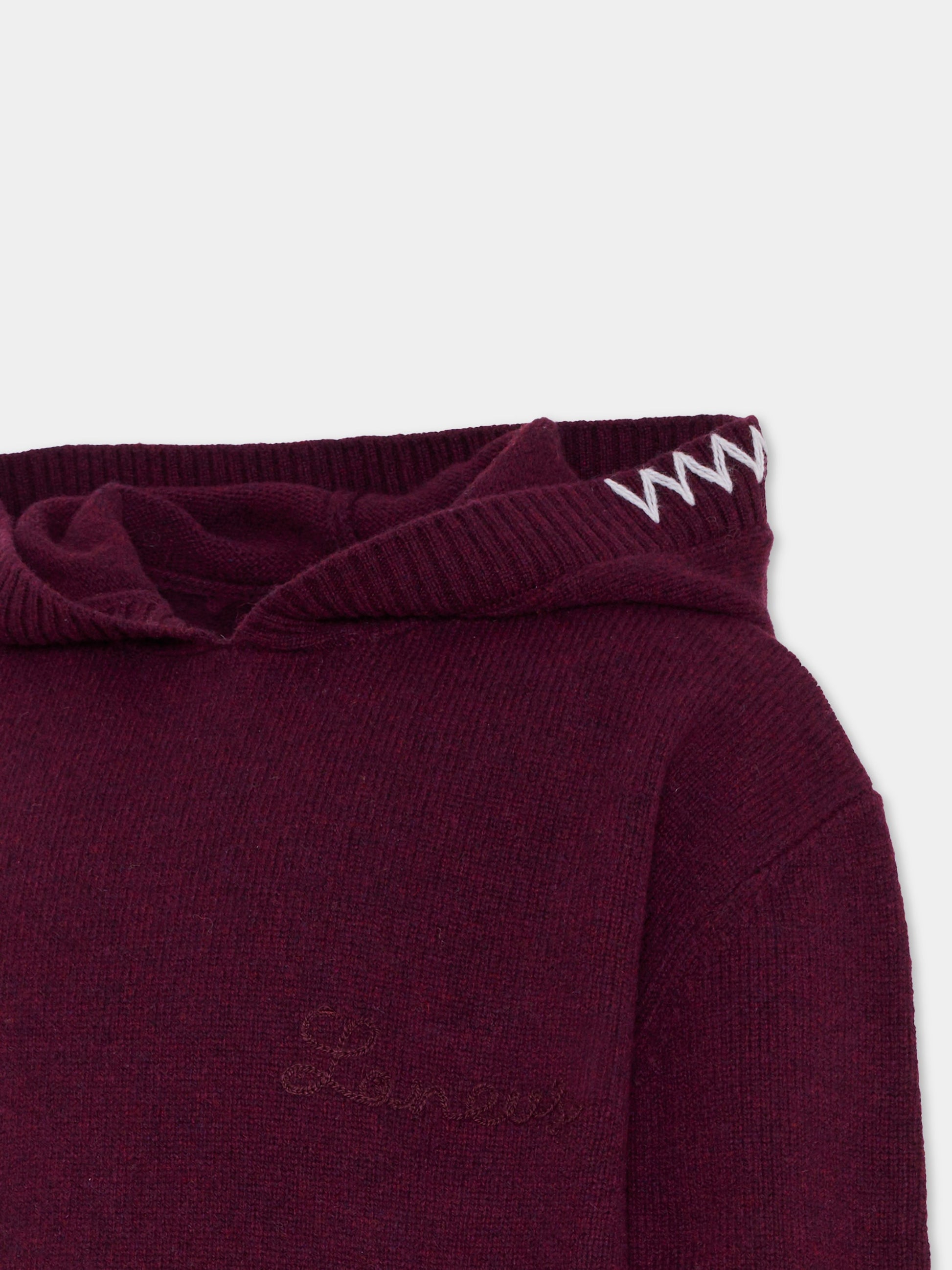 Maglione viola per bambini con logo,Laneus,F5LKJUKH032 039