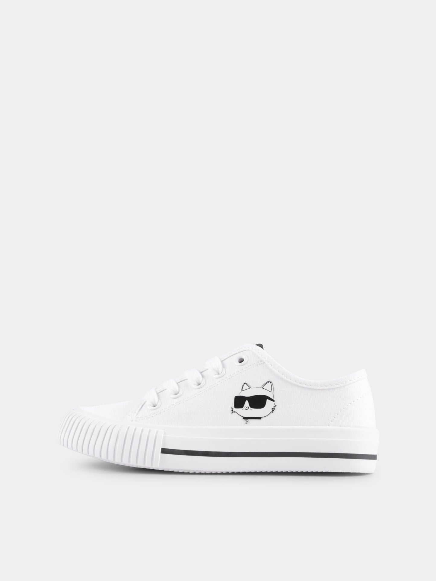 Sneakers bianche per bambini con Choupette