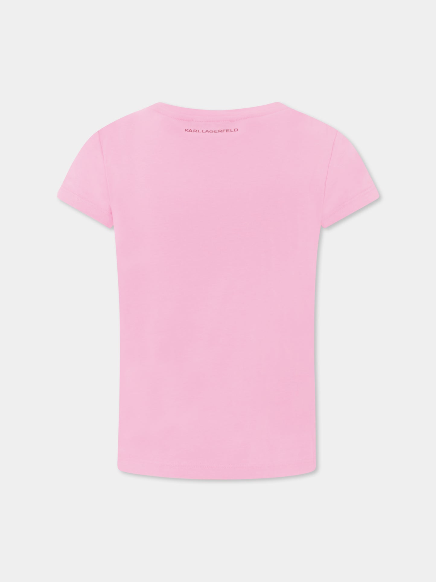T-shirt rosa per bambina con Choupette