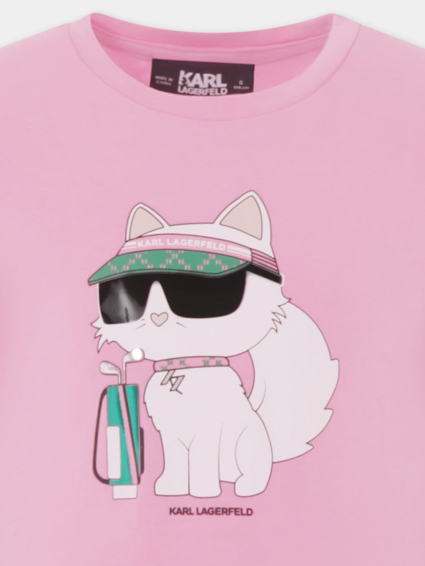 T-shirt rosa per bambina con Choupette