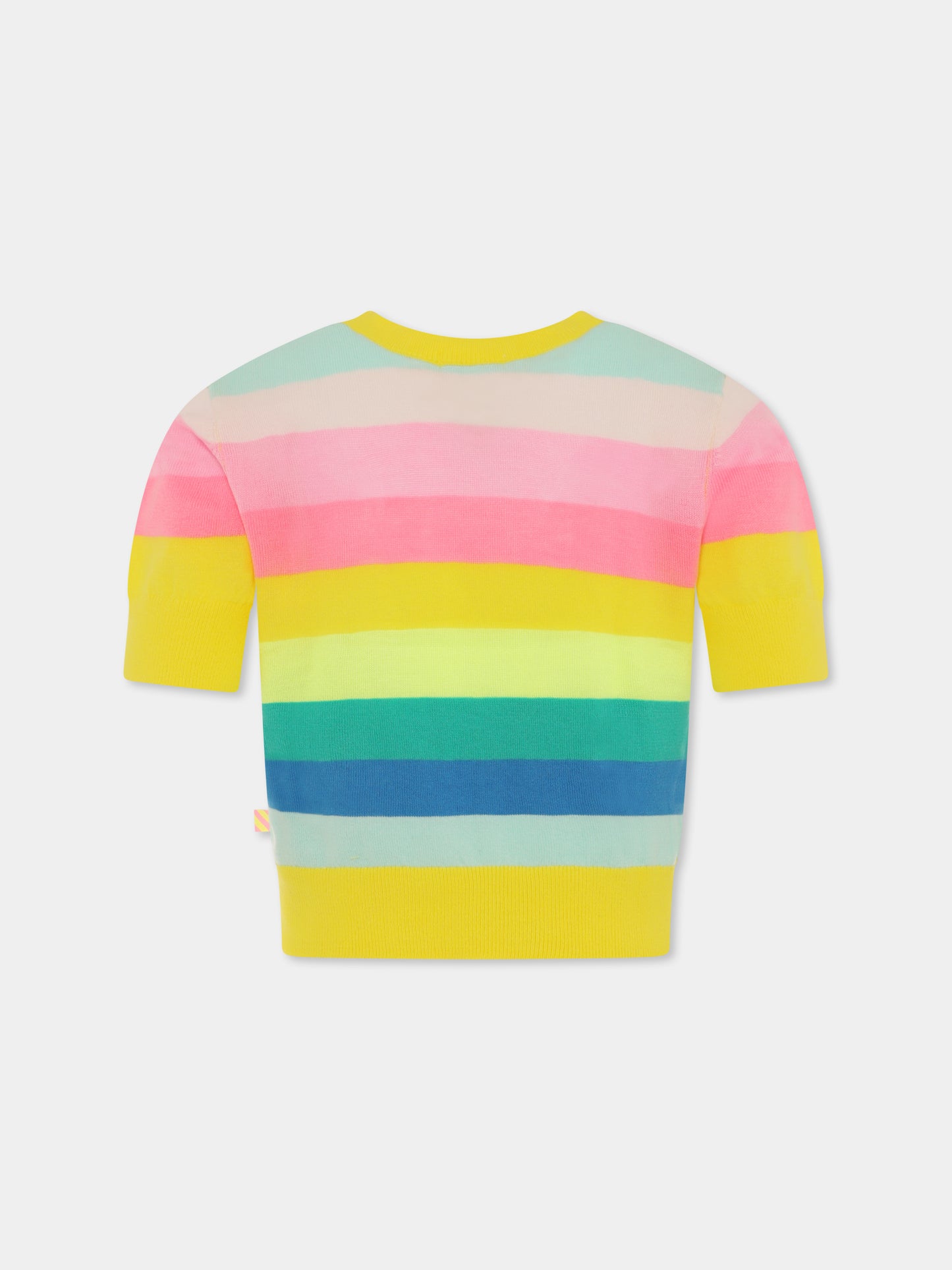Maglione multicolor per bambina con cuore