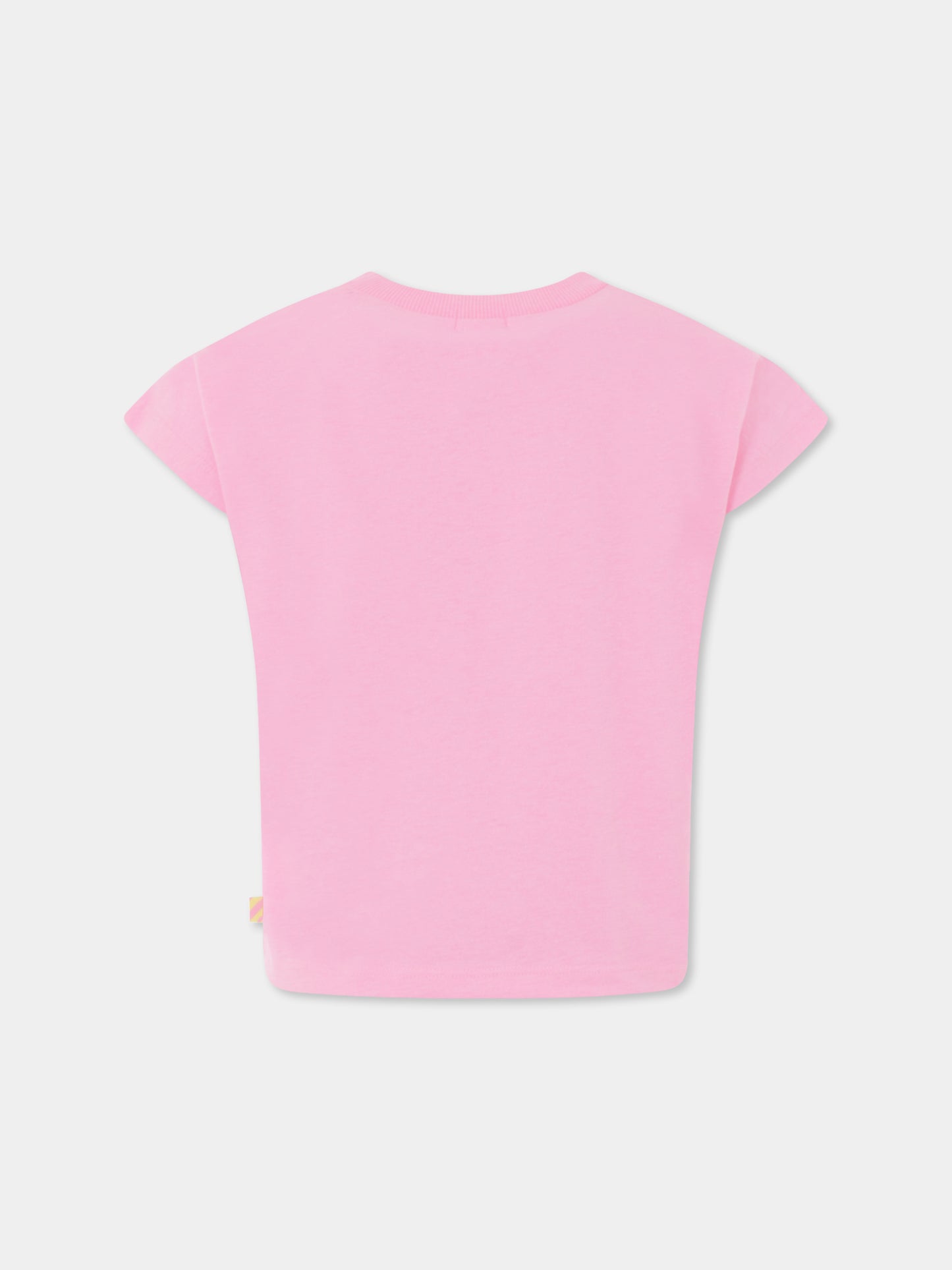 T-shirt rosa per bambina con camioncino dei gelati