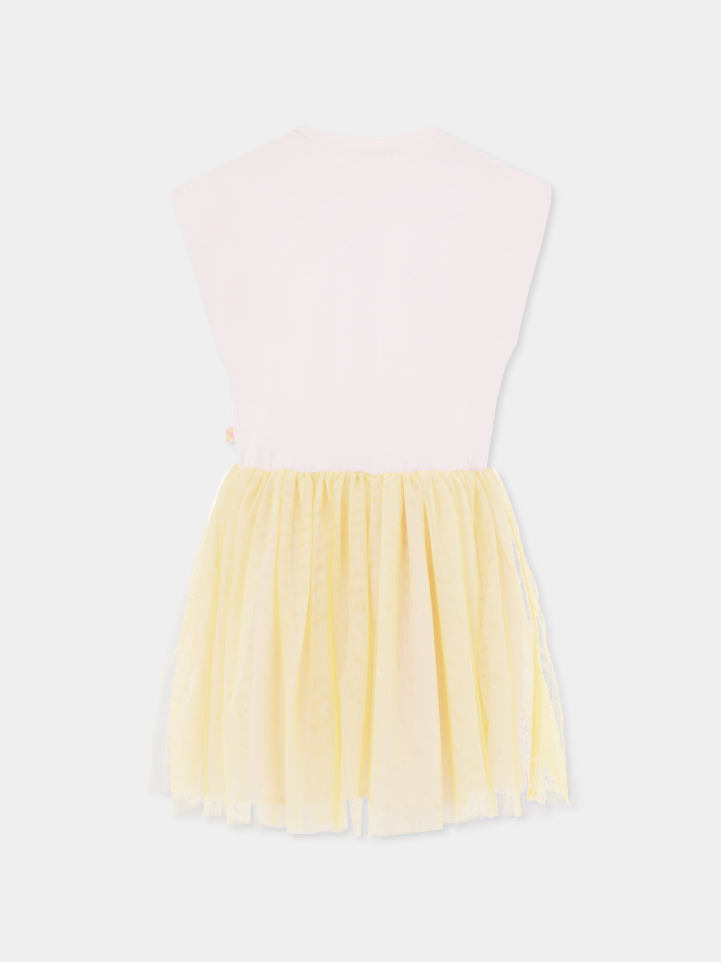 Vestito multicolor per bambina con fiore